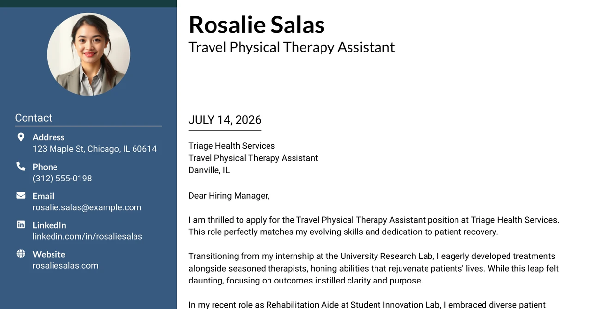 30+ Travel Physical Therapy Assistant Cover Letter Templates with Example 2026