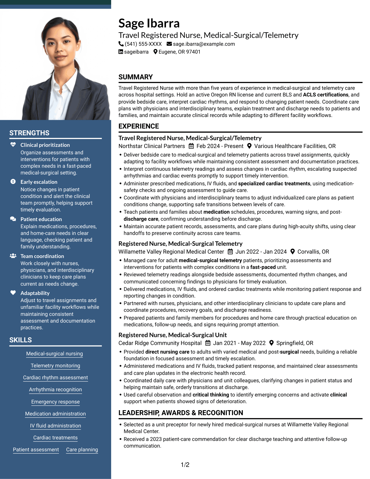 Resume example — page 1