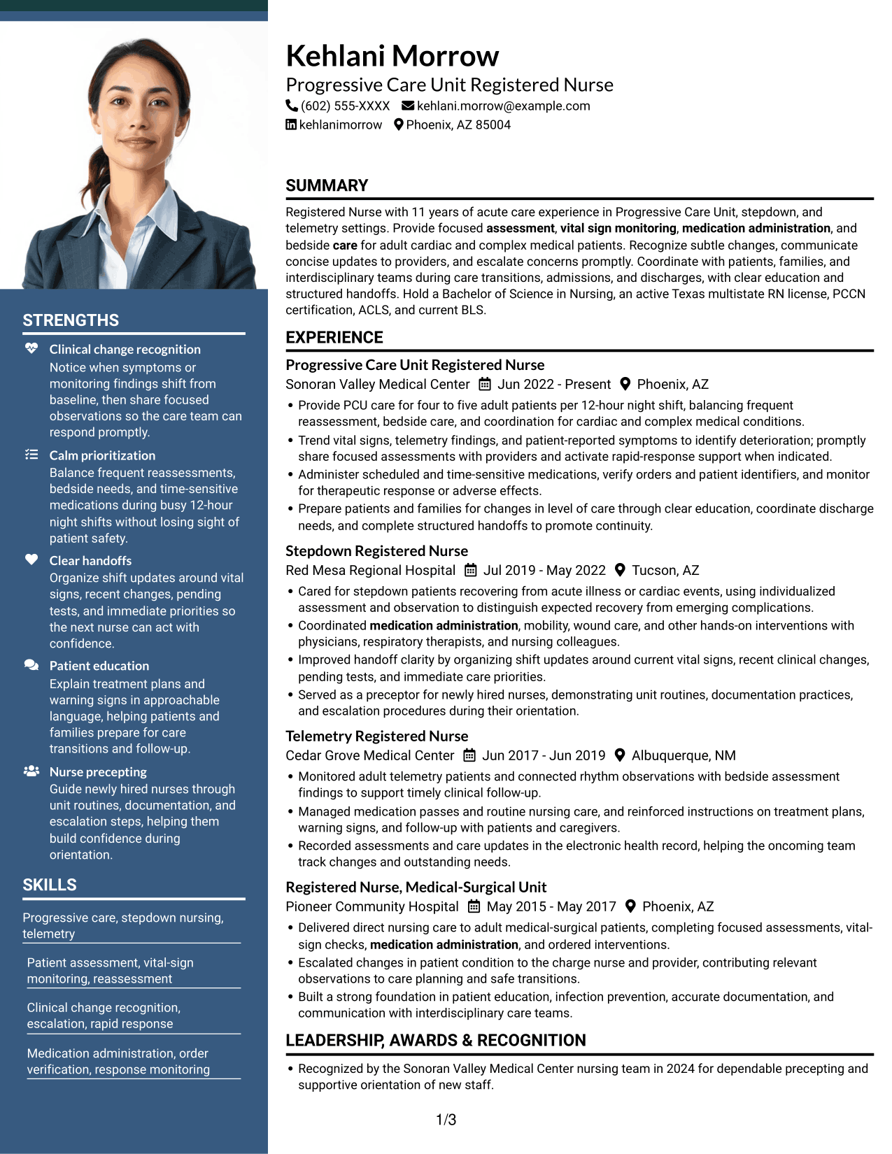 Resume example — page 1