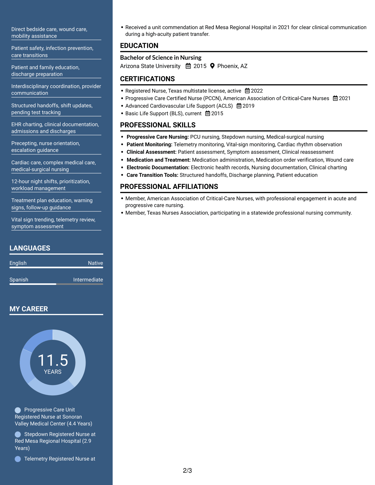 Resume example — page 2