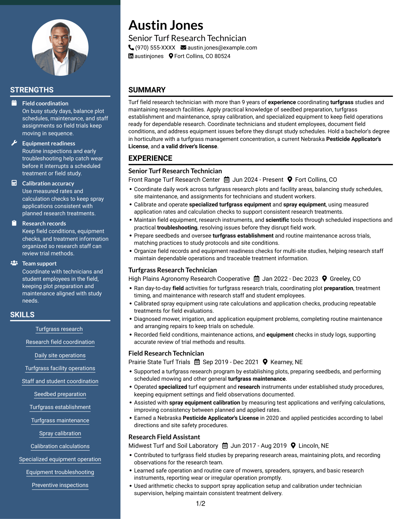 Resume example — page 1