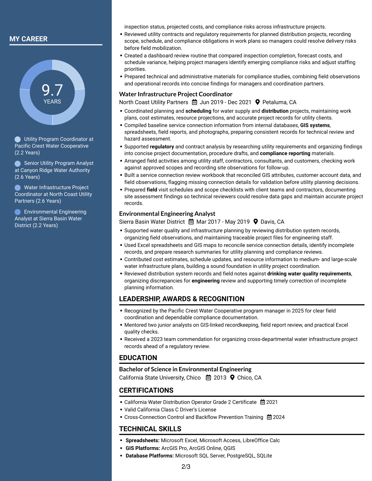 Resume example — page 2