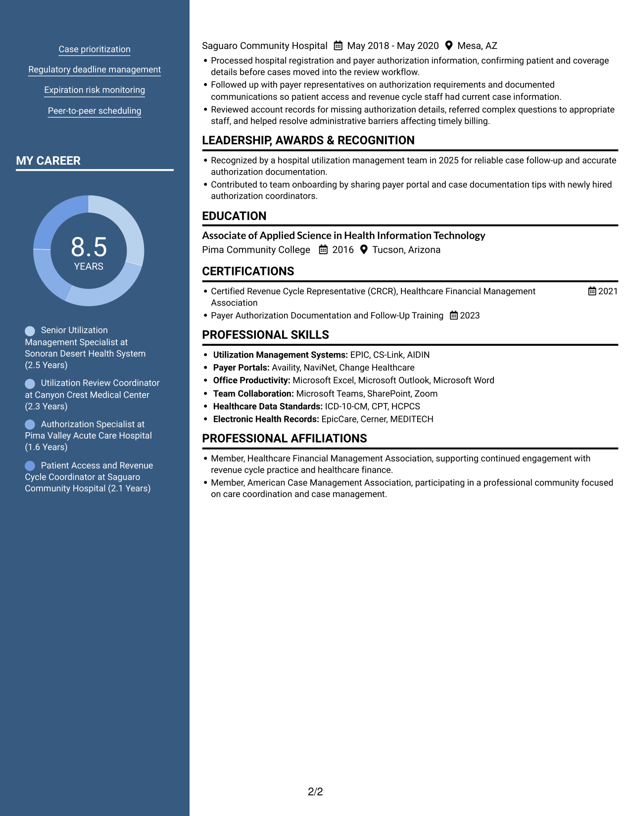 Resume example — page 2