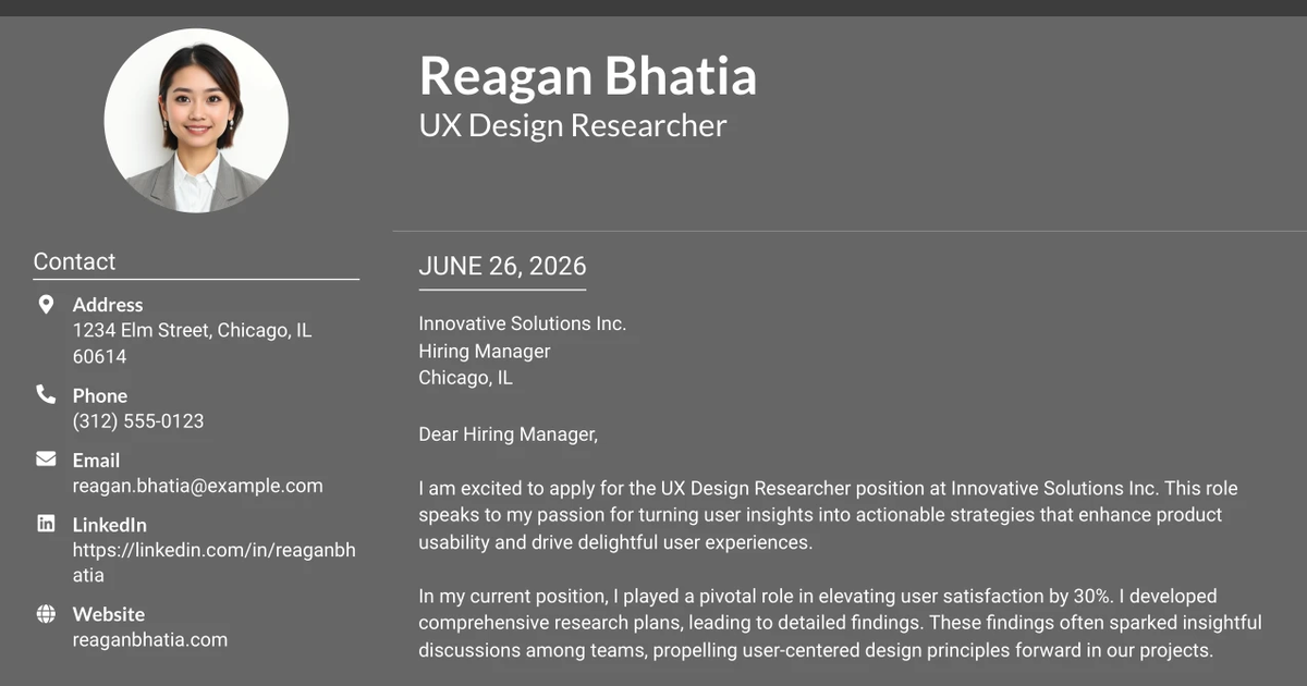 30+ UX Design Researcher Cover Letter Templates with Example 2026