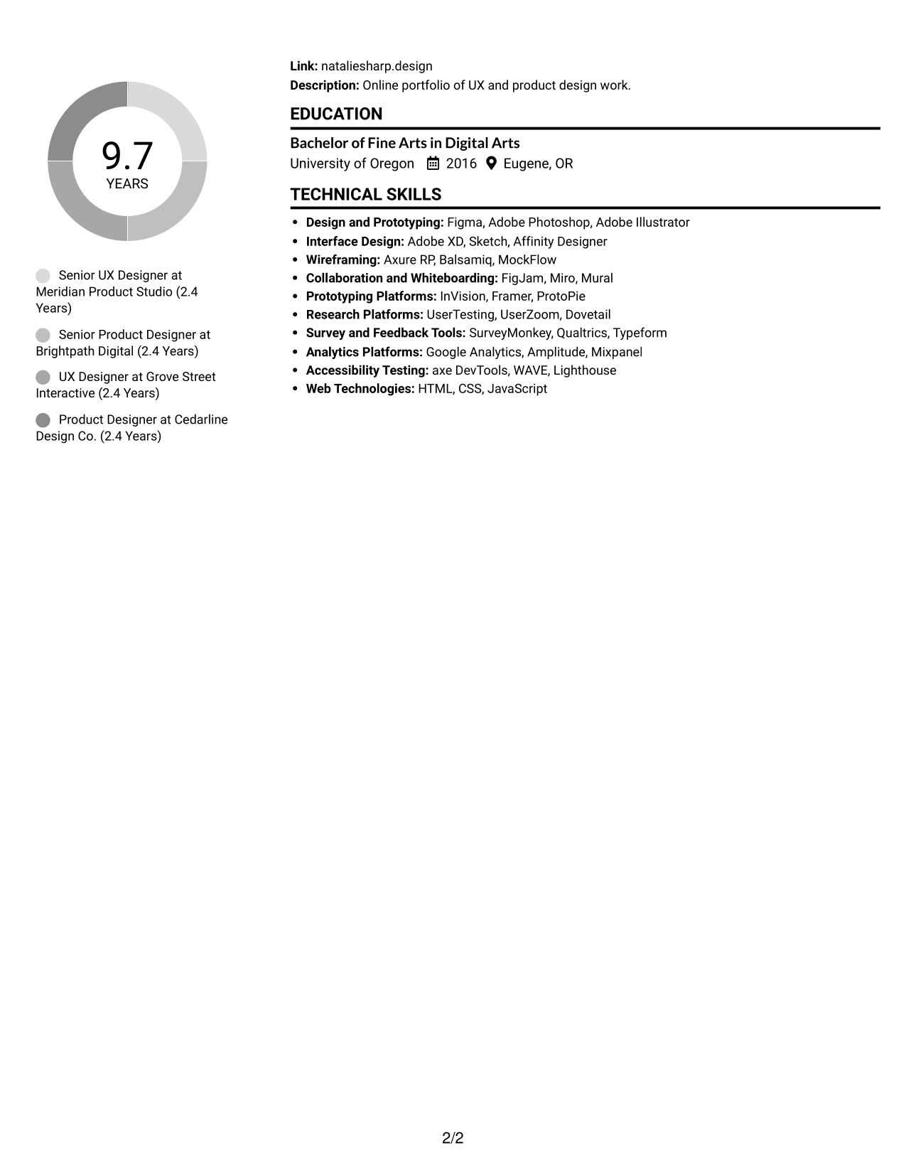 Resume example — page 2