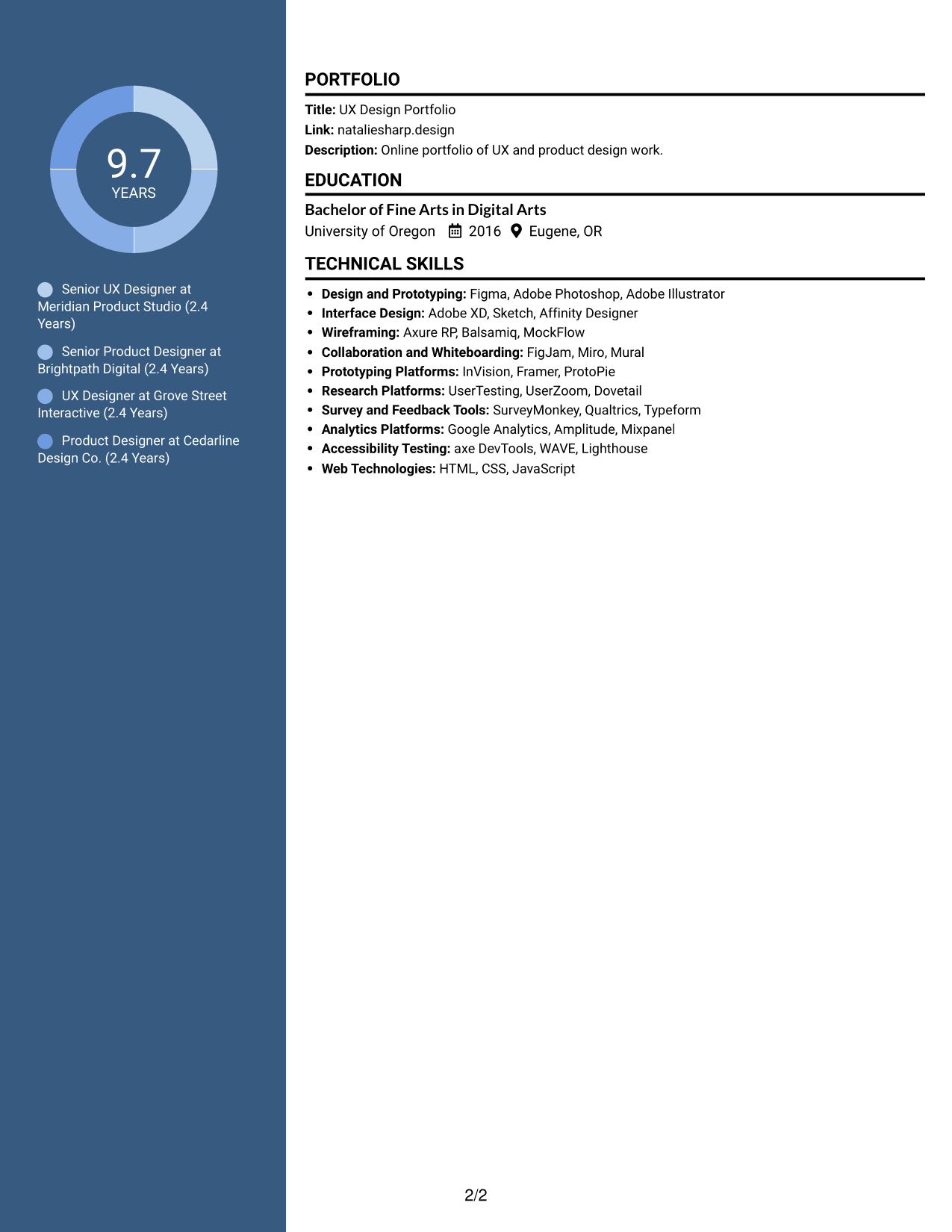 Resume example — page 2
