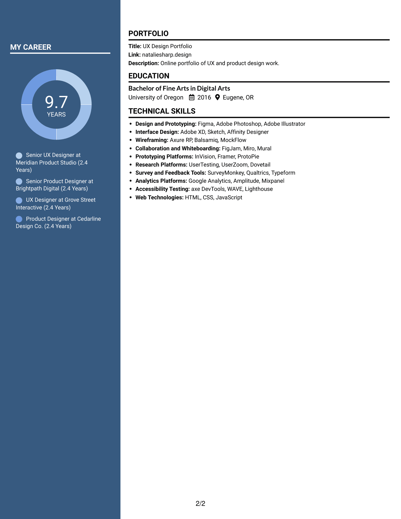 Resume example — page 2