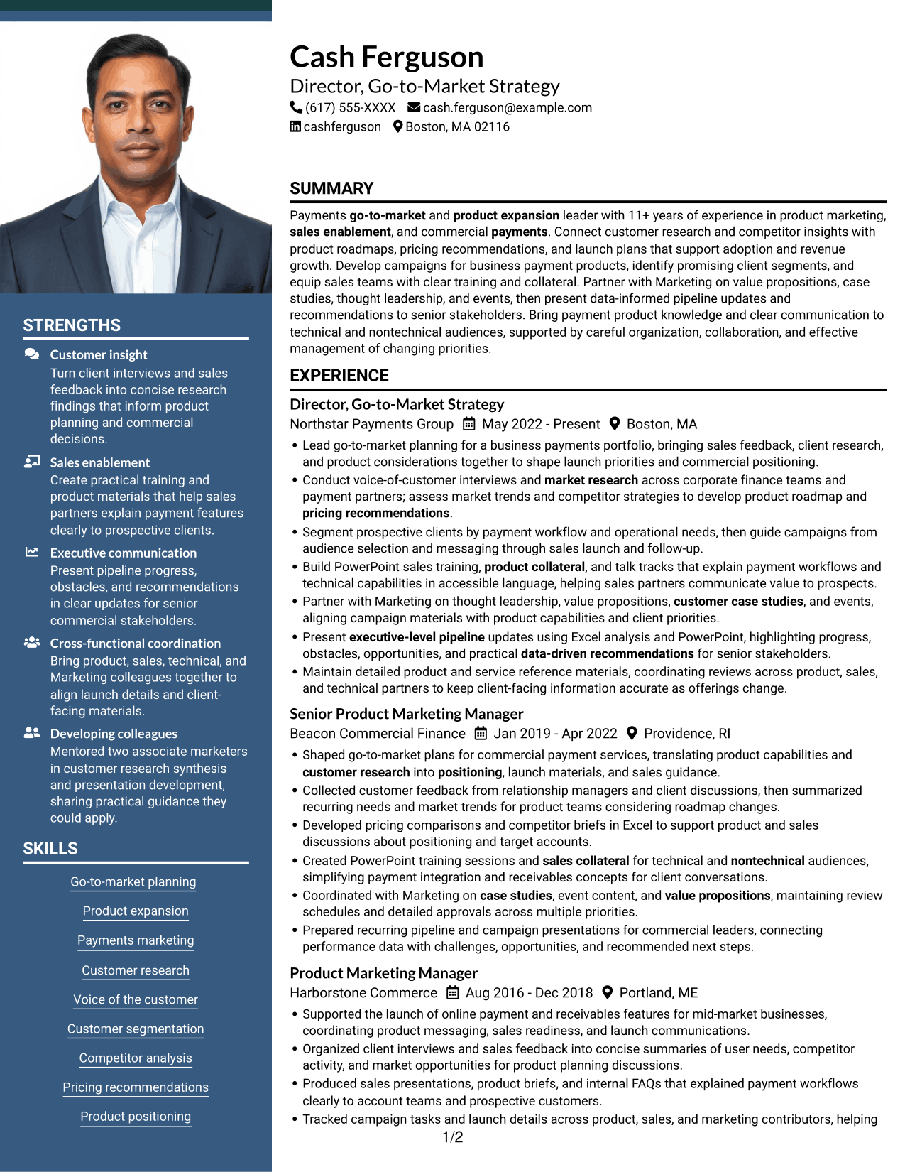Resume example — page 1