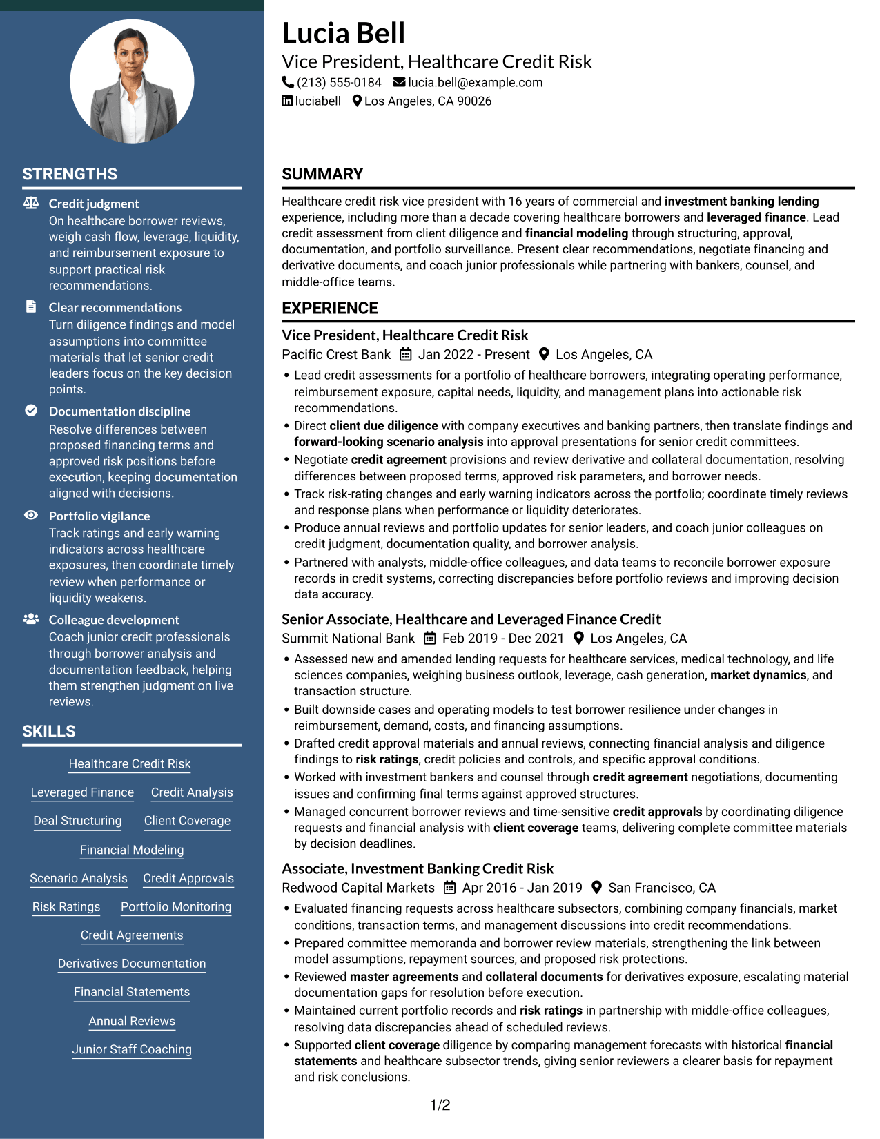 Resume example — page 1