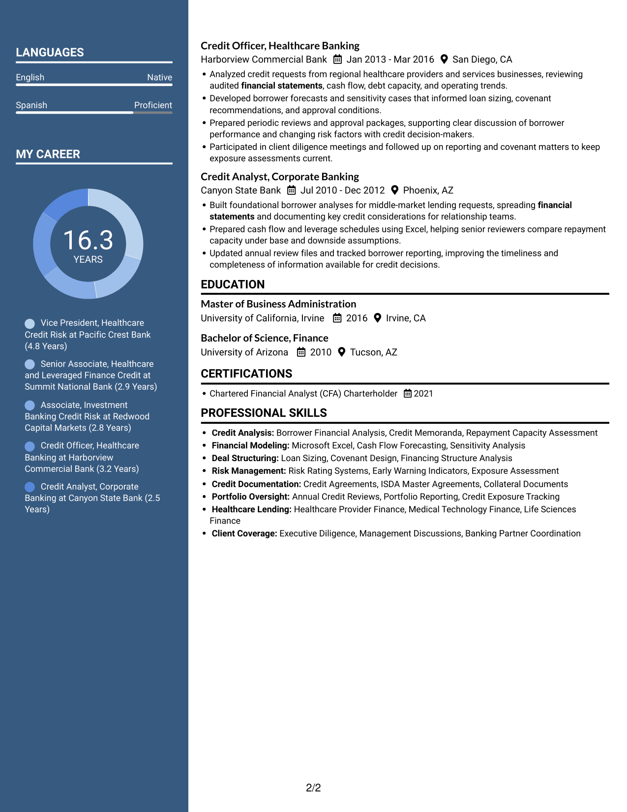 Resume example — page 2