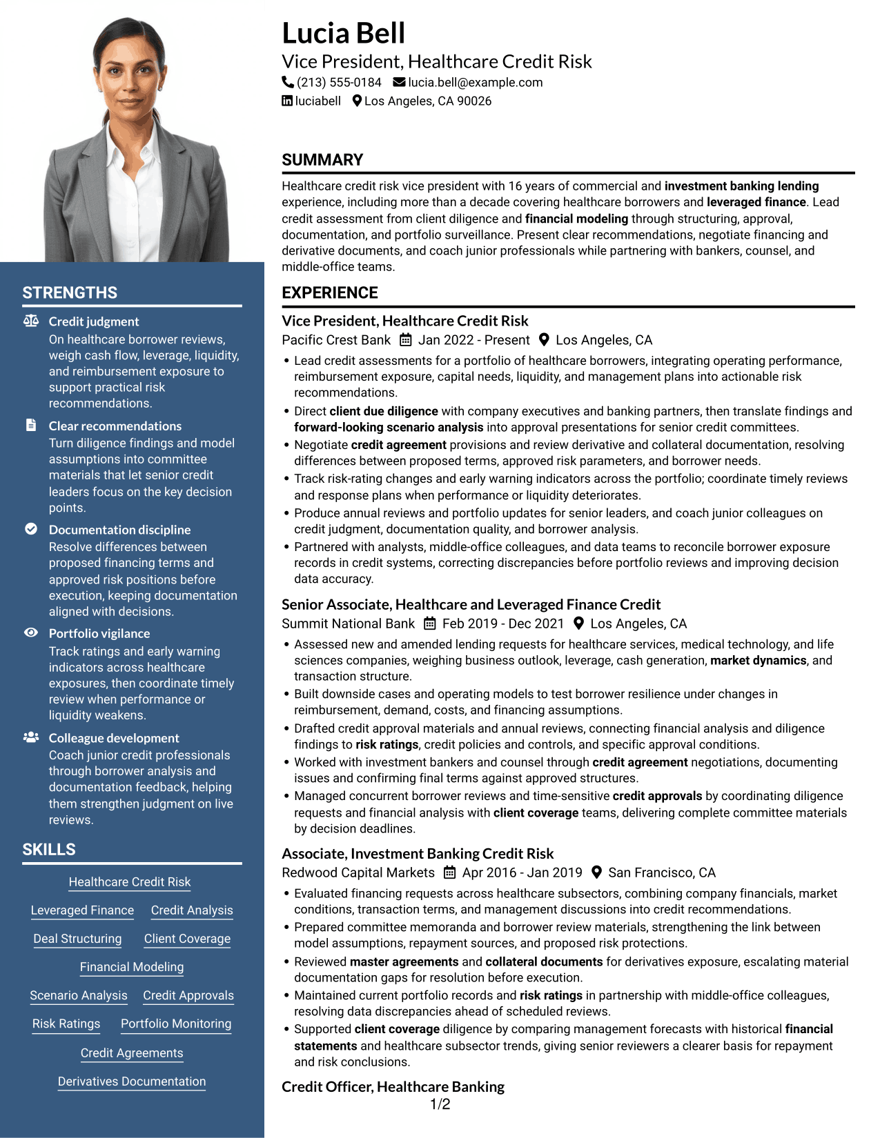 Resume example — page 1