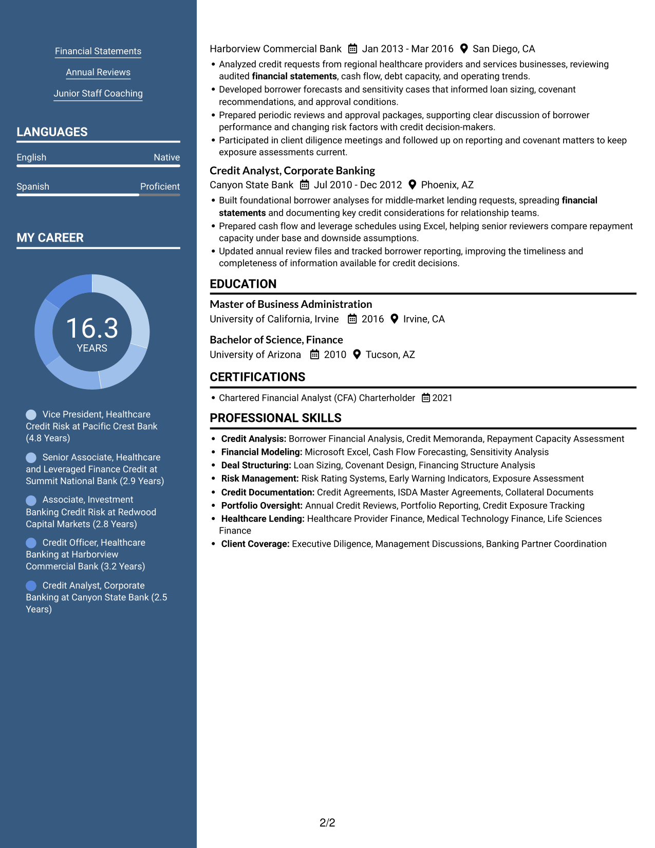 Resume example — page 2