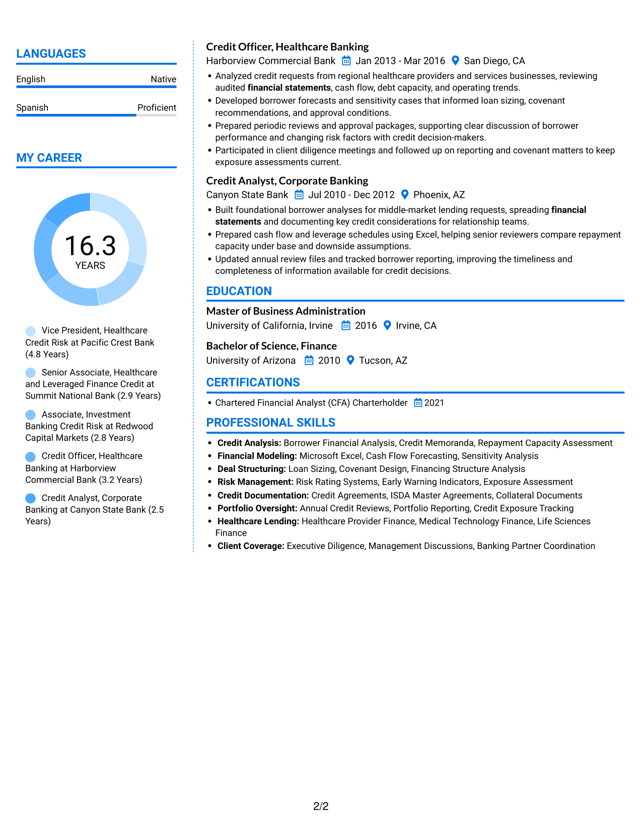 Resume example — page 2
