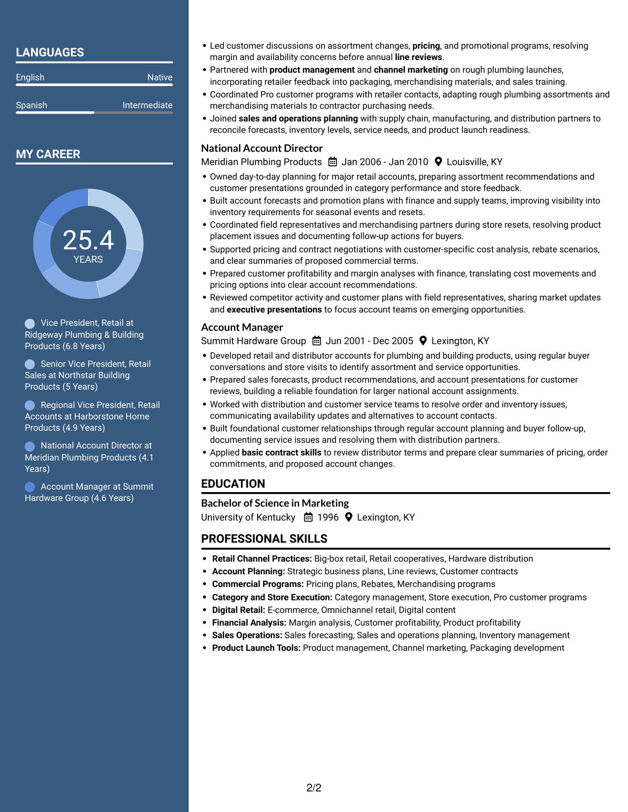 Resume example — page 2