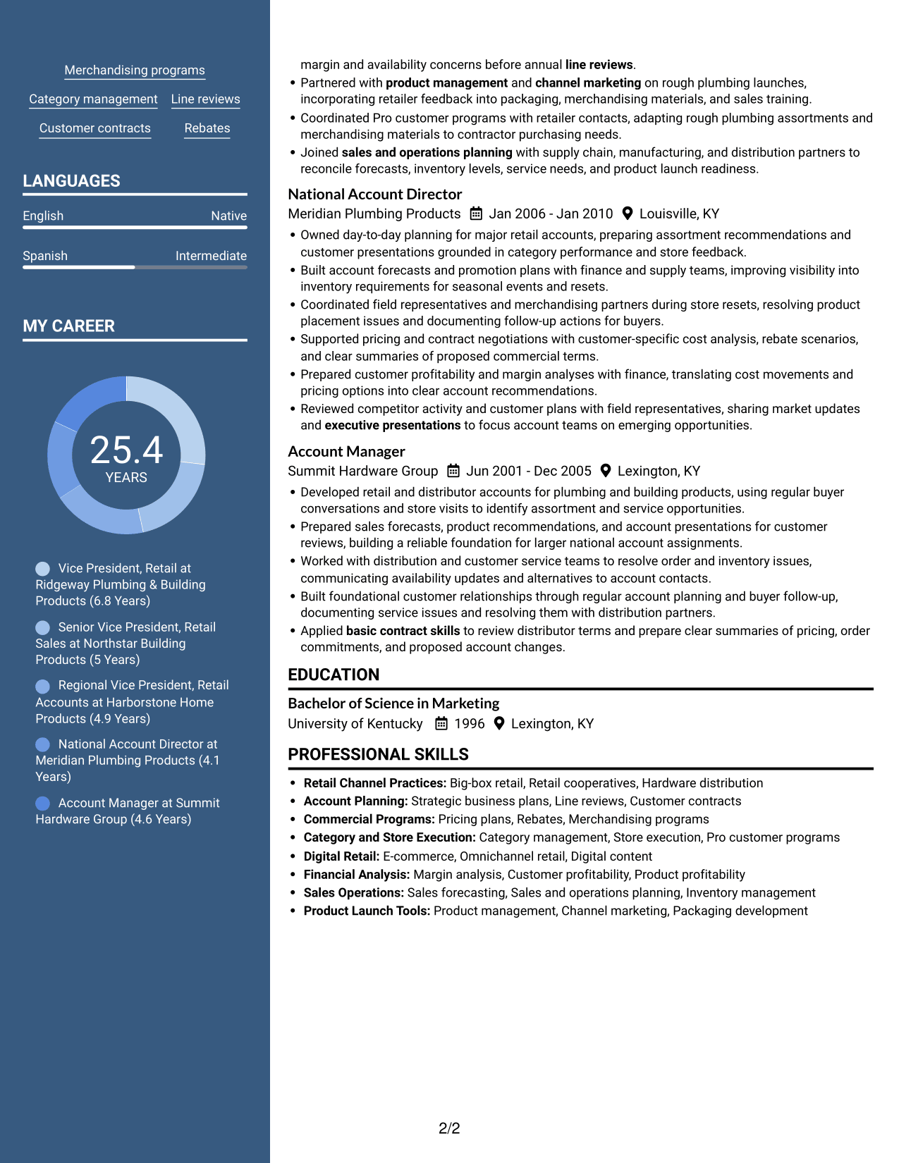 Resume example — page 2