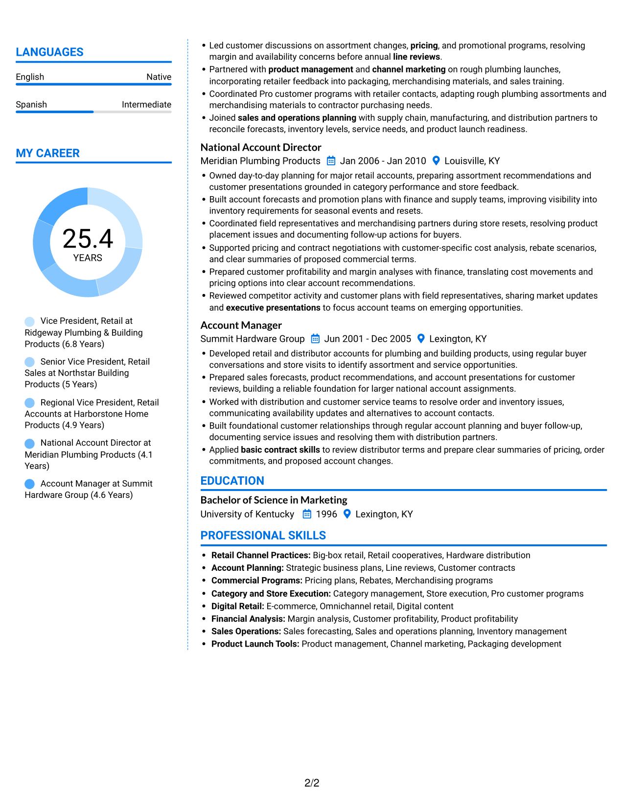 Resume example — page 2
