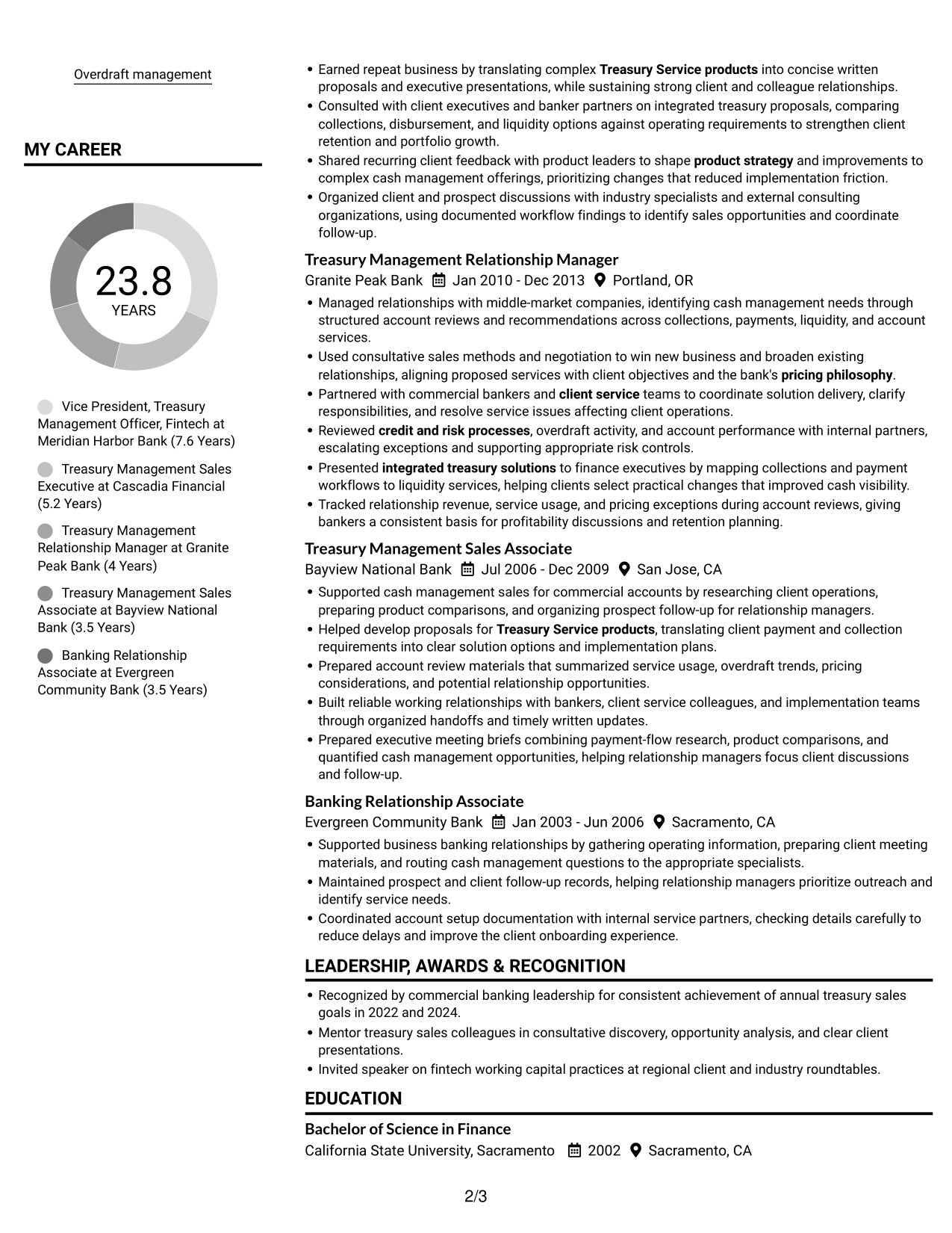 Resume example — page 2