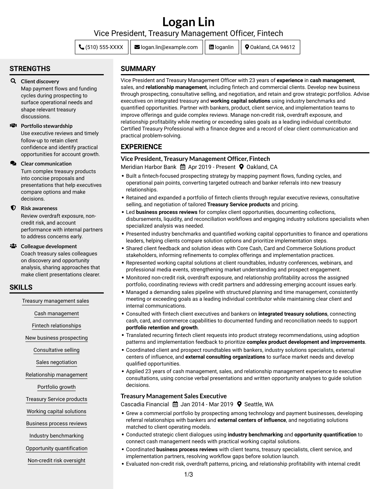Resume example — page 1