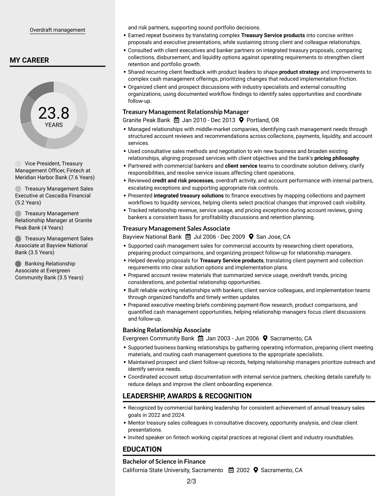 Resume example — page 2