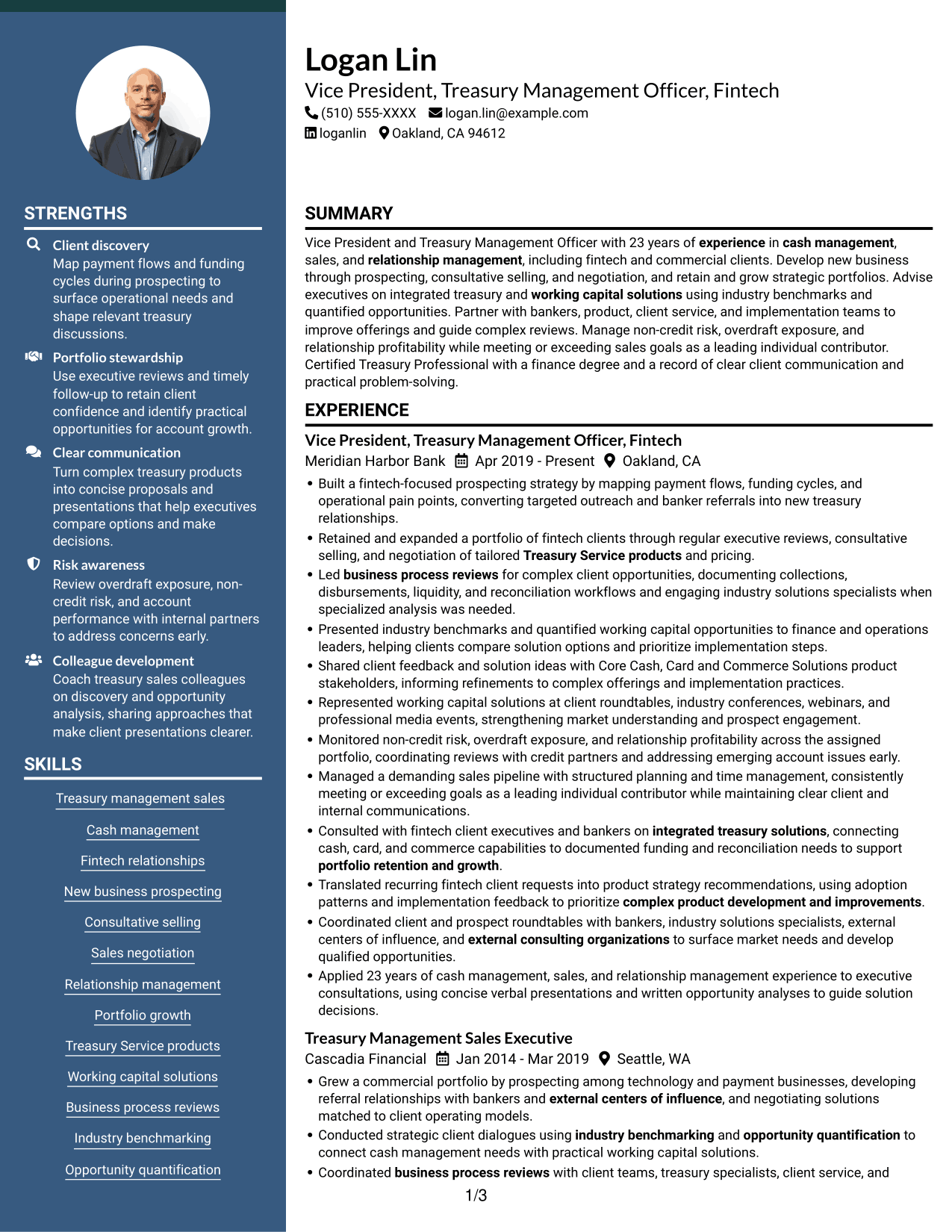 Resume example — page 1