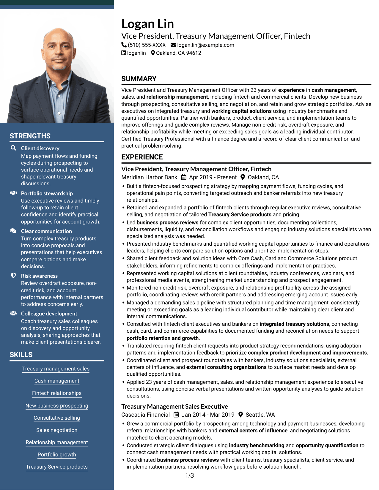 Resume example — page 1