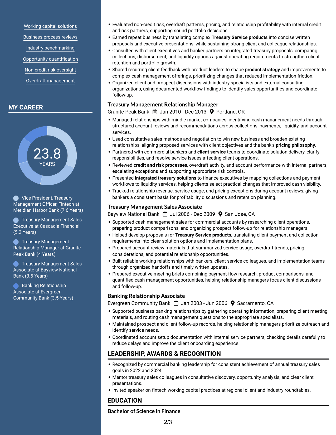 Resume example — page 2