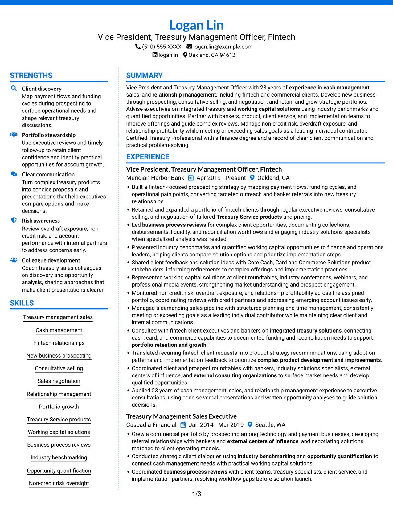 Resume example — page 1
