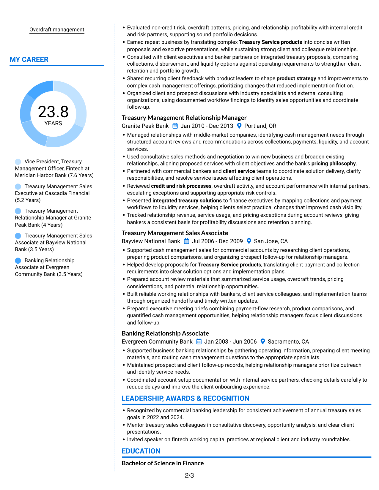 Resume example — page 2