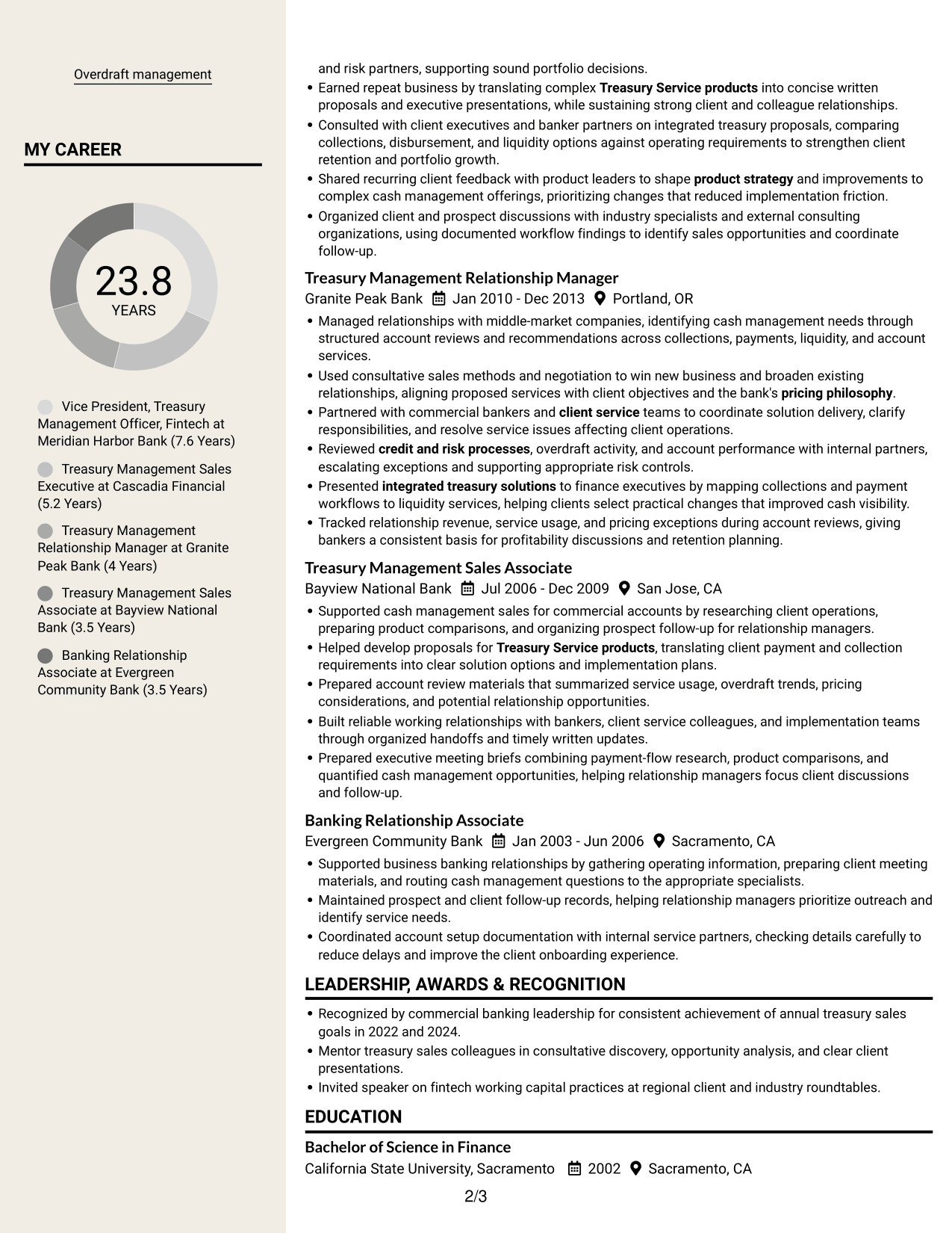Resume example — page 2