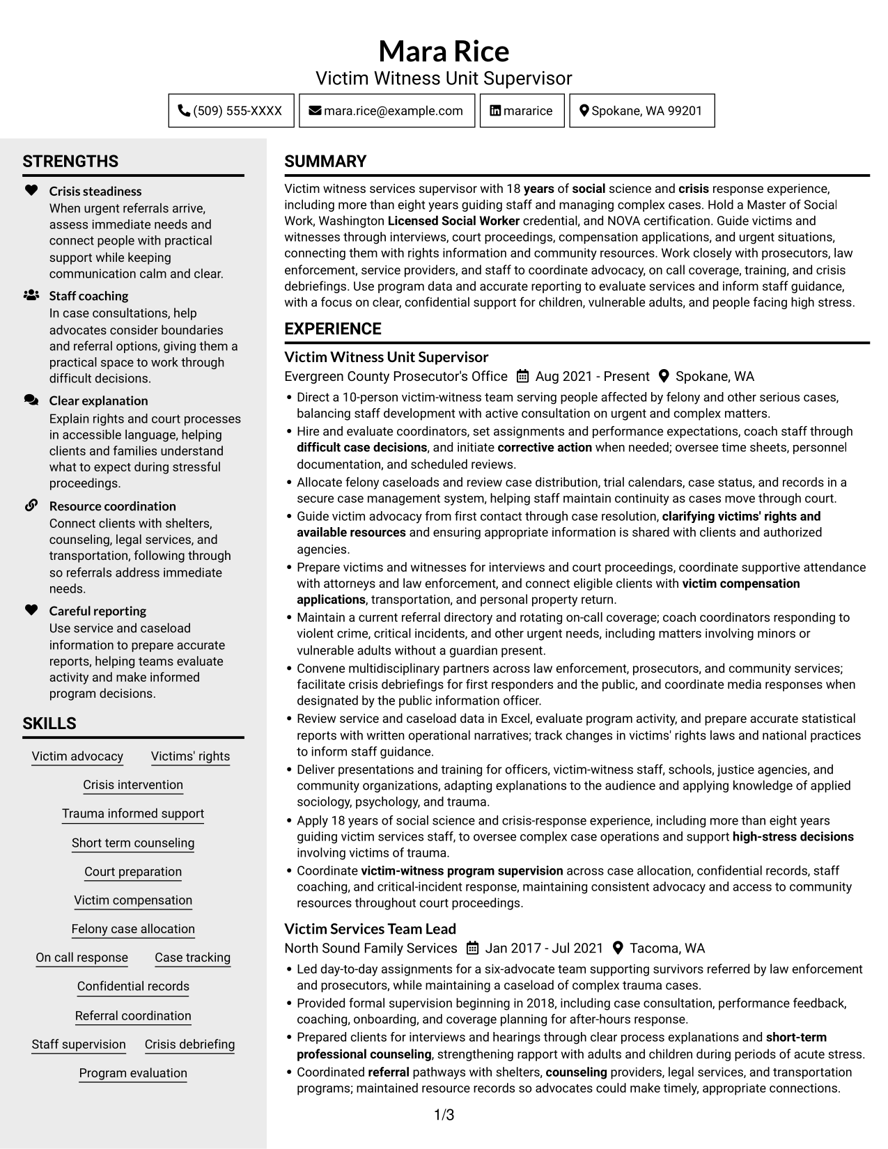 Resume example — page 1