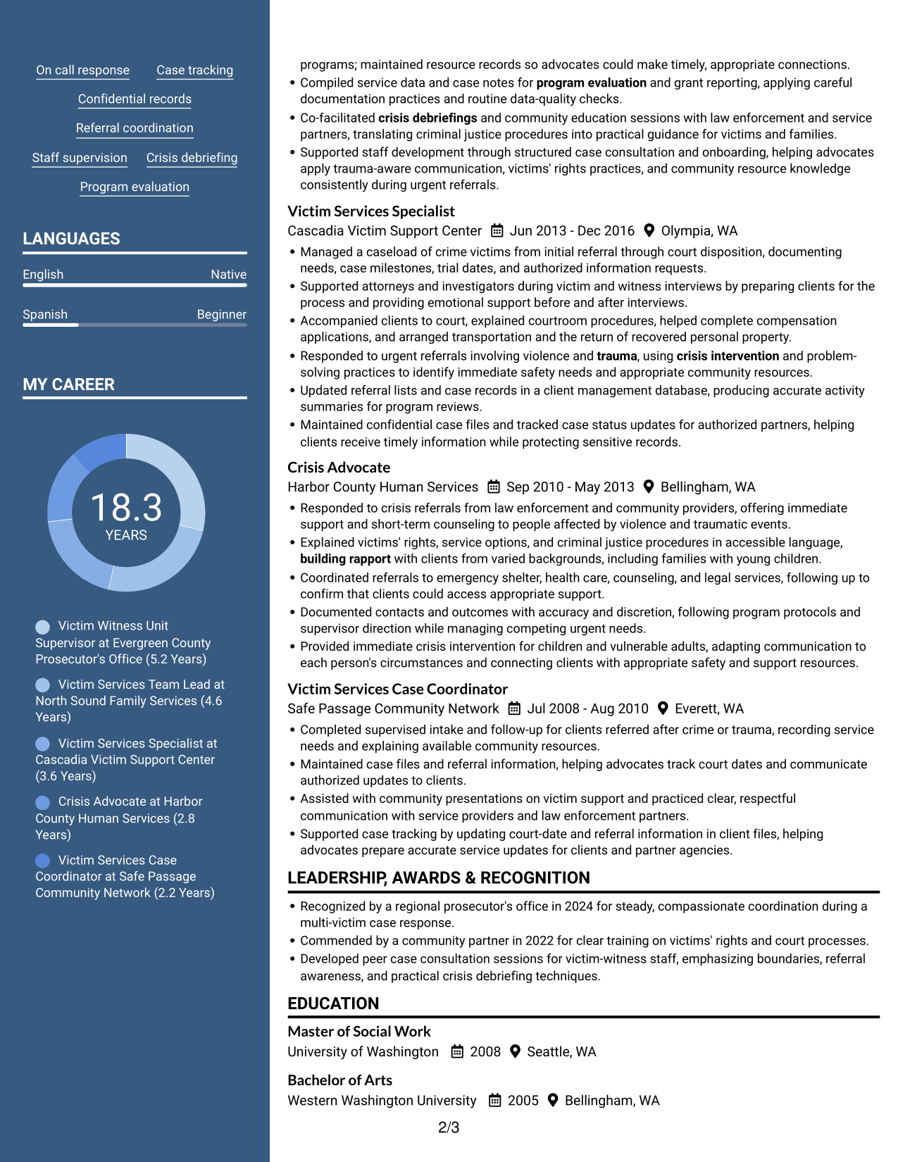 Resume example — page 2