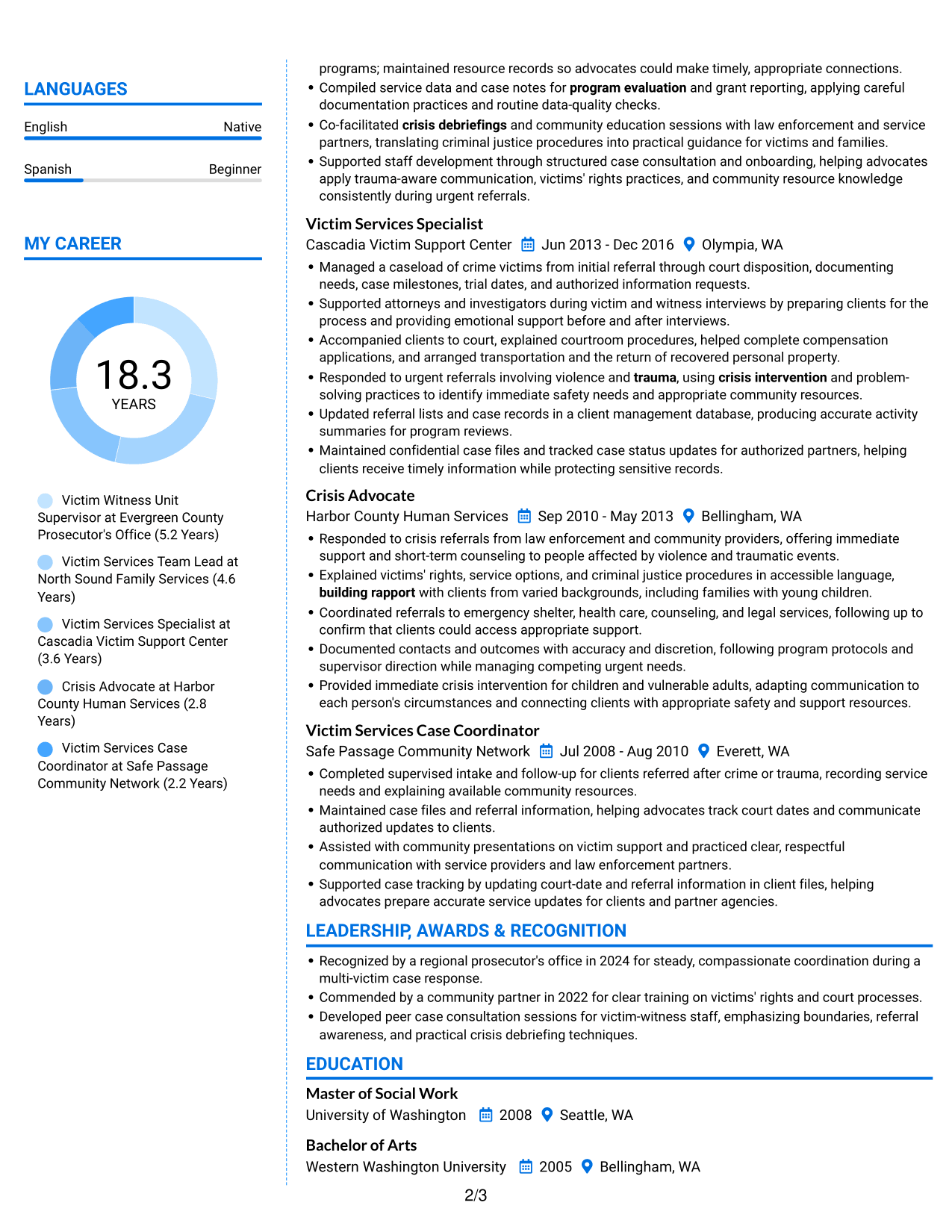Resume example — page 2