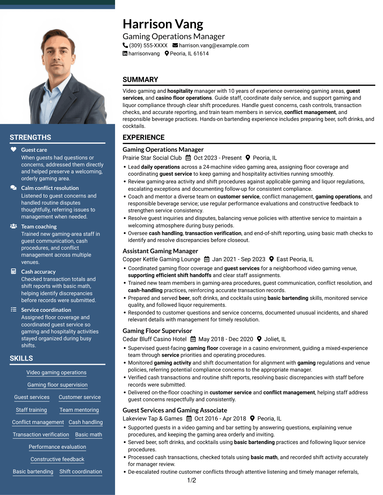 Resume example — page 1