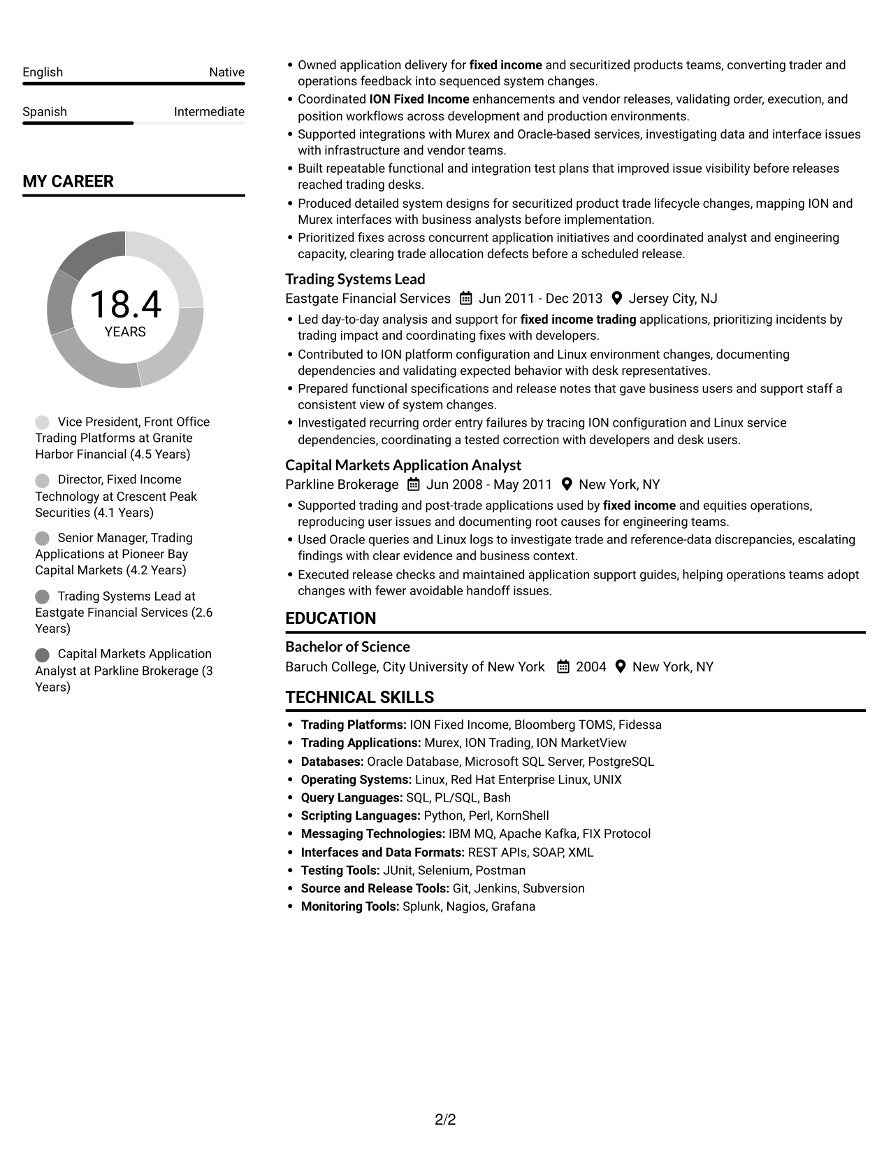Resume example — page 2