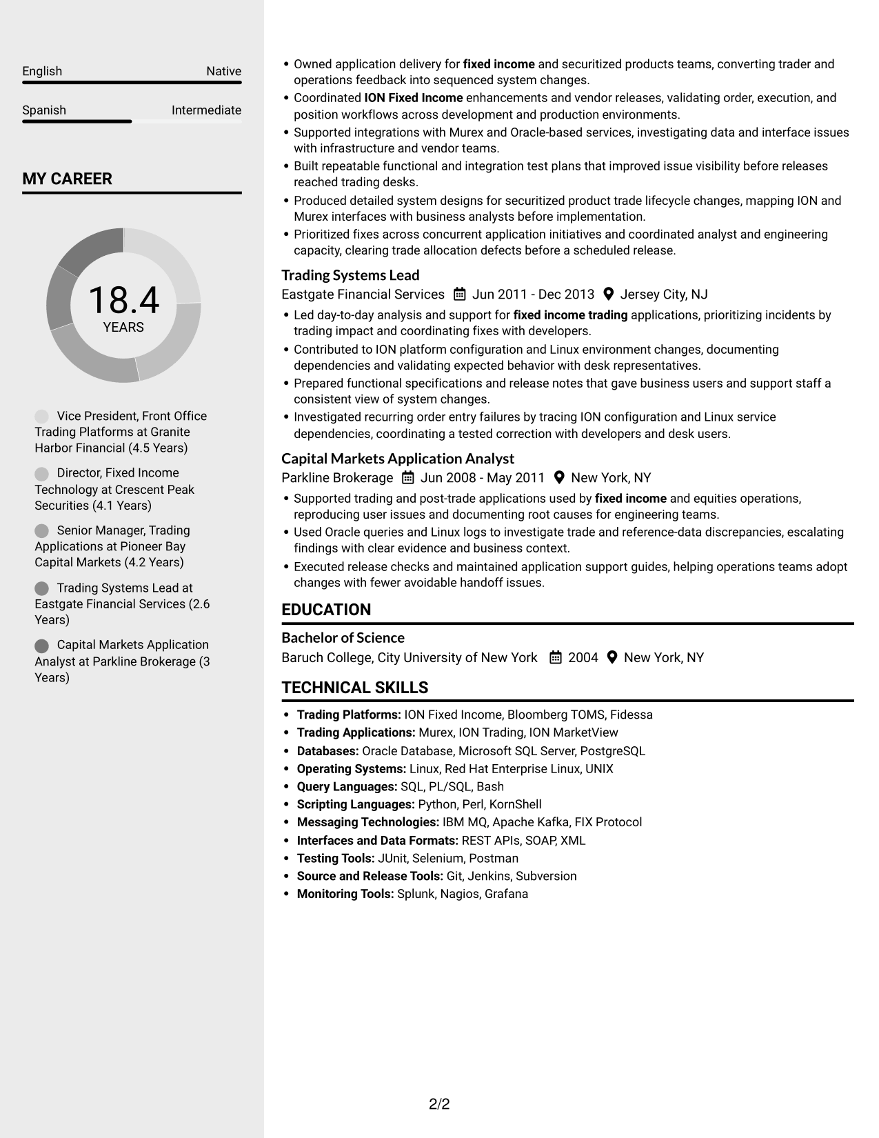 Resume example — page 2