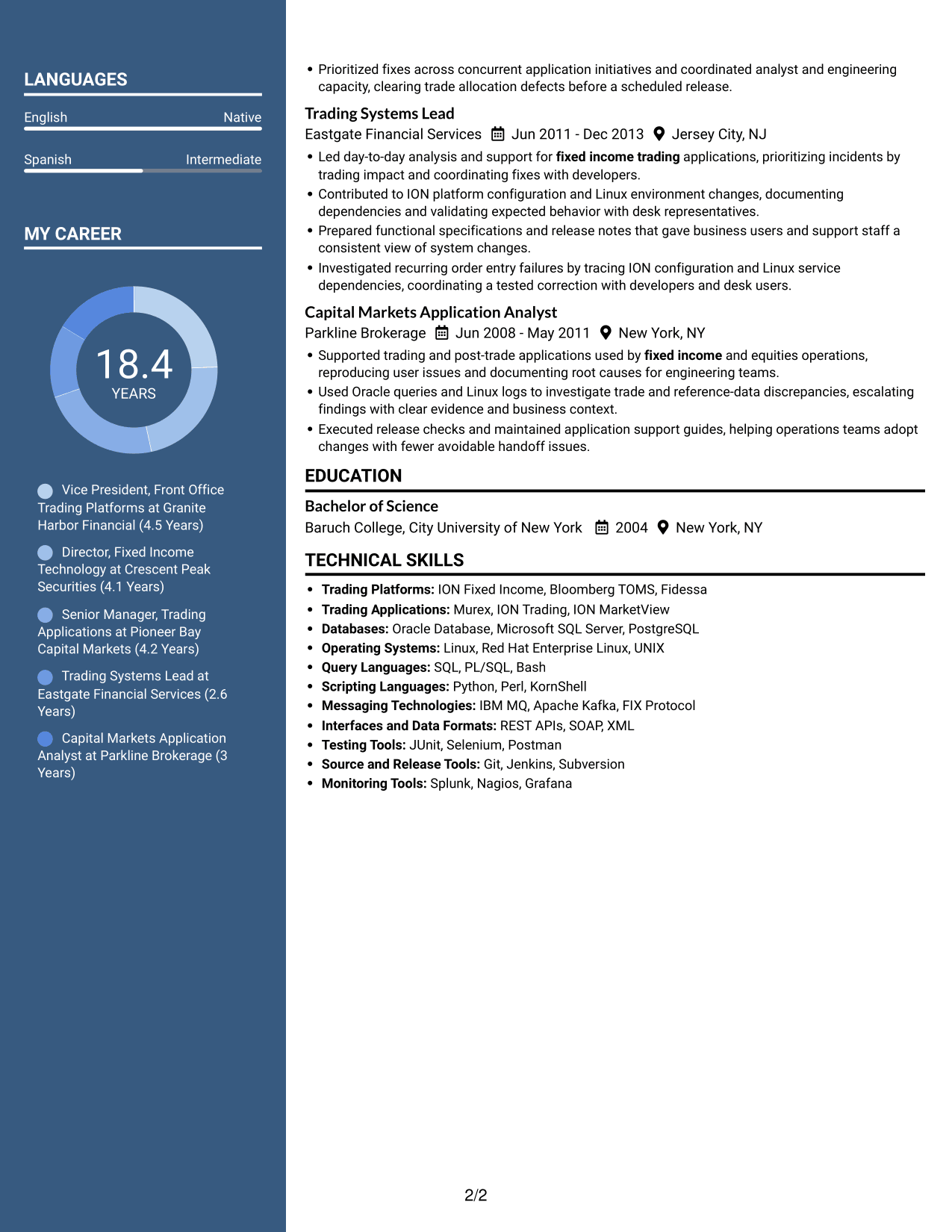 Resume example — page 2