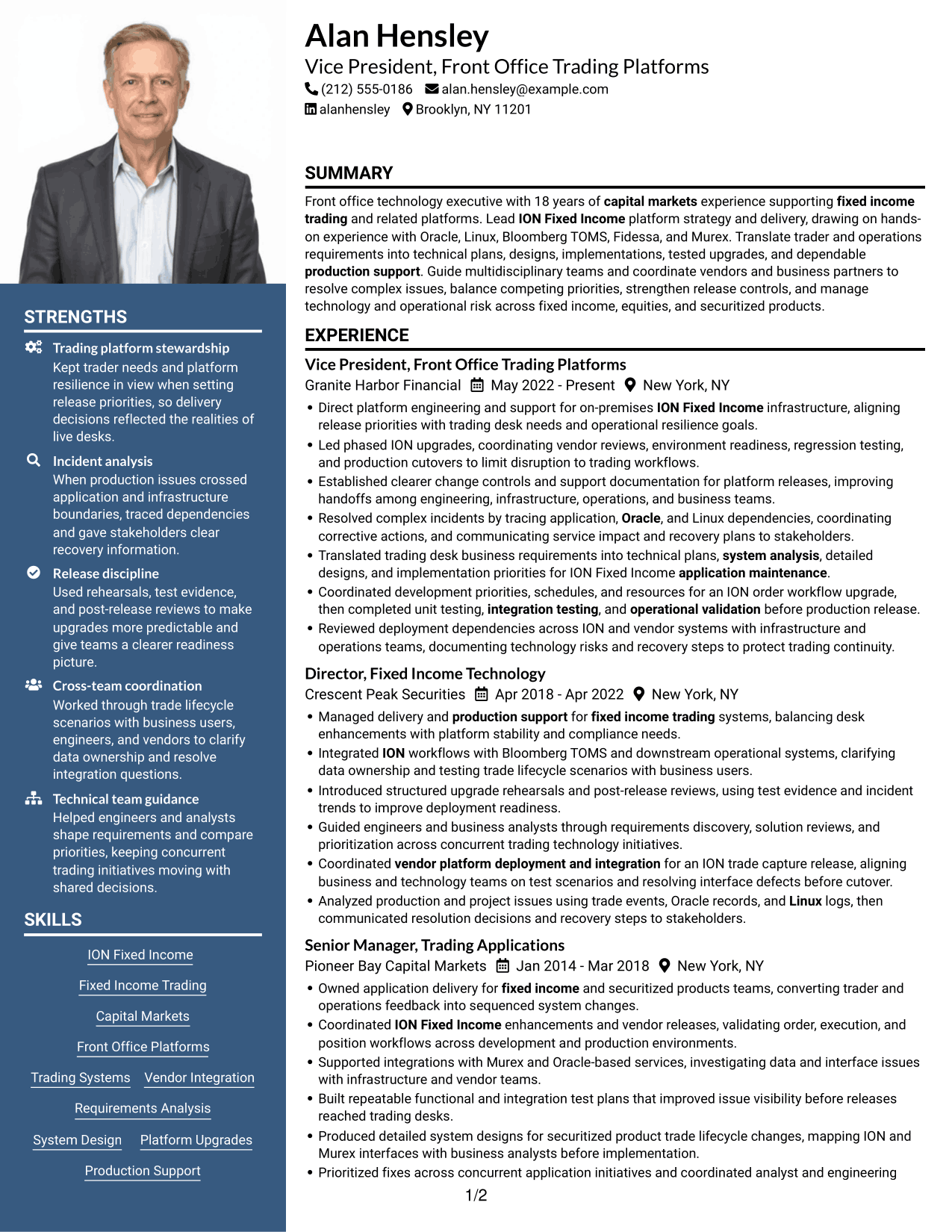 Resume example — page 1