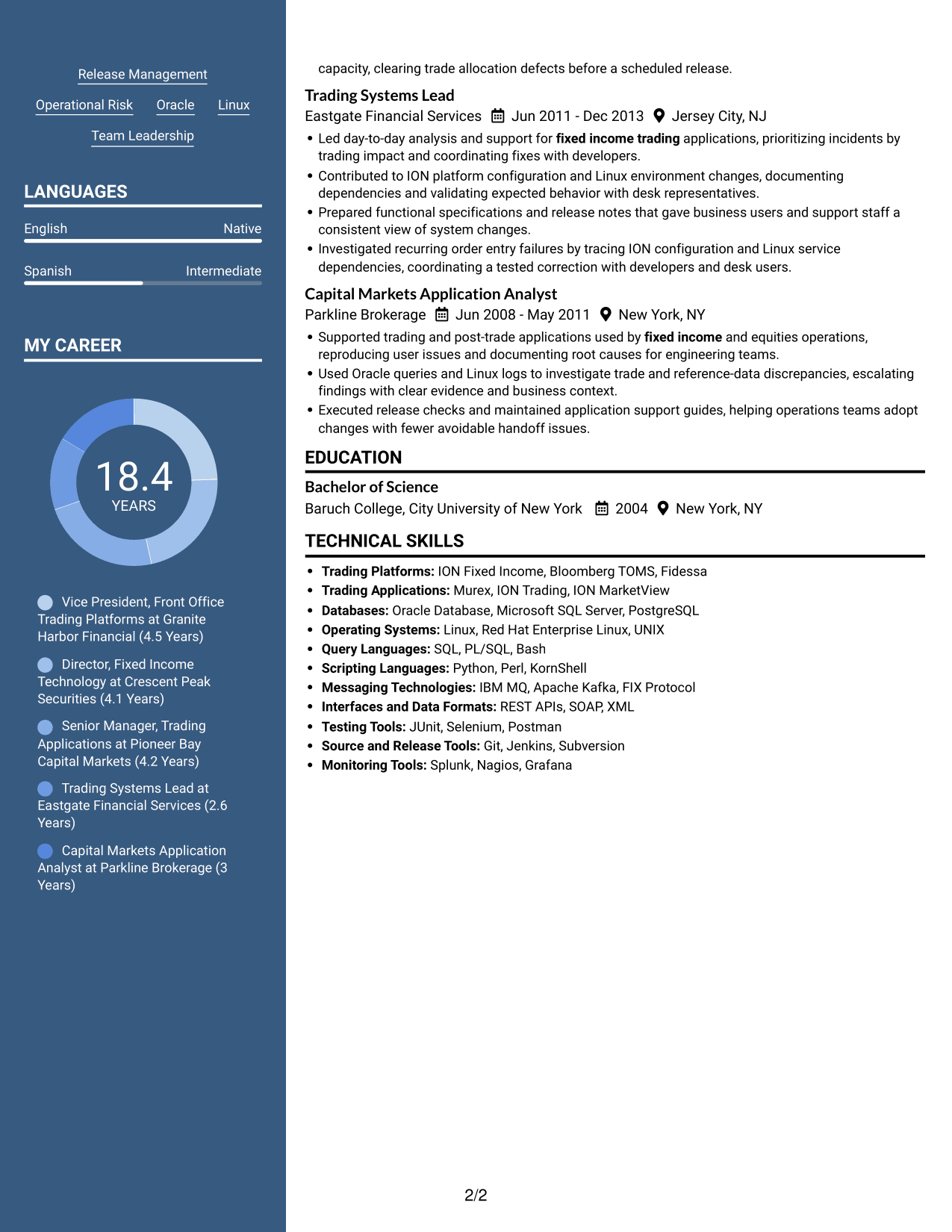 Resume example — page 2