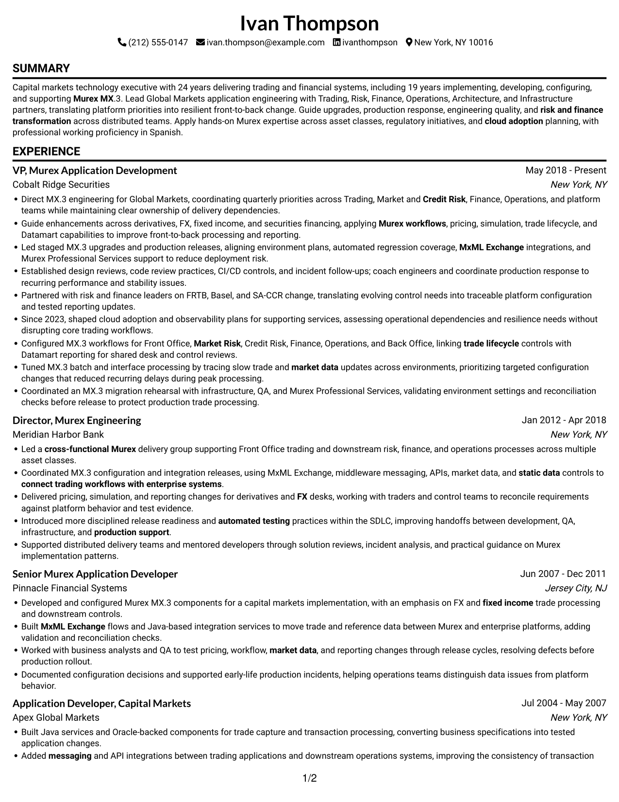 Resume example — page 1