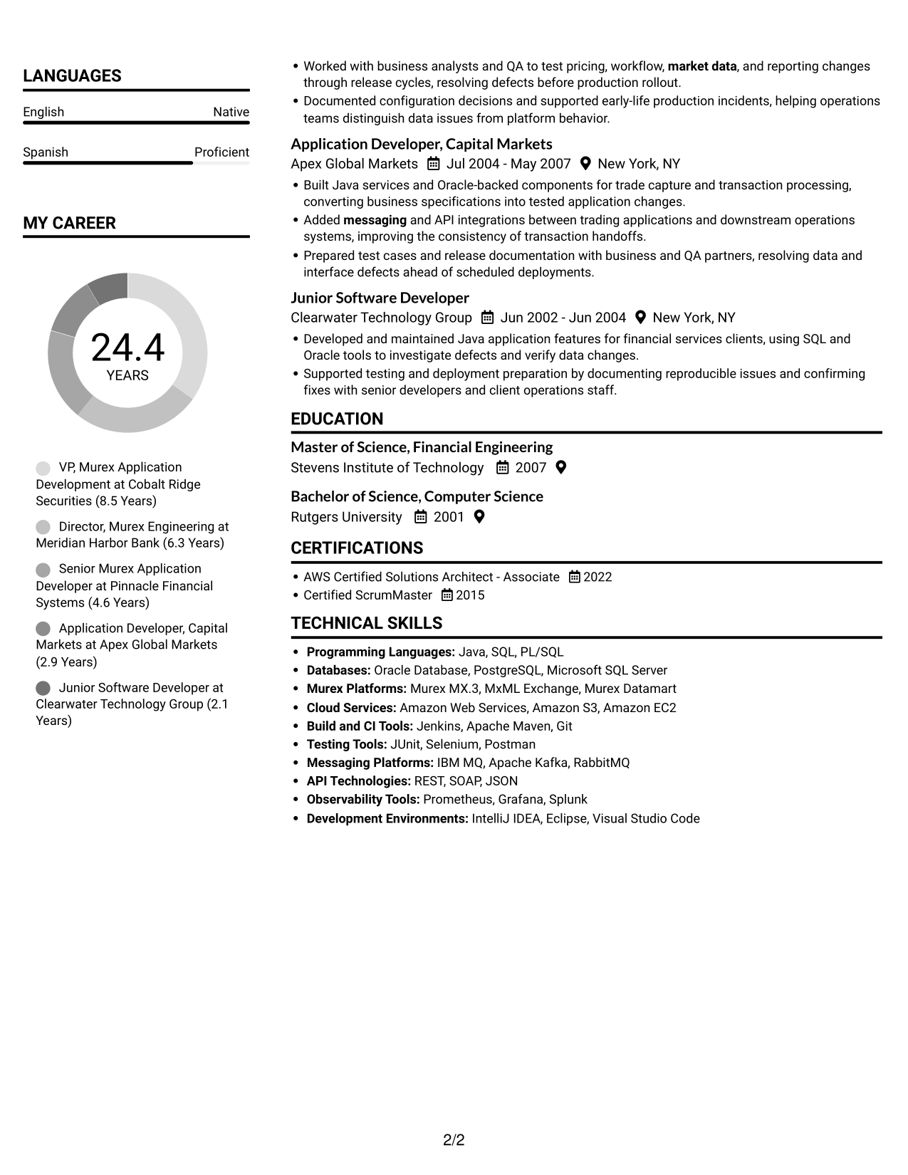 Resume example — page 2