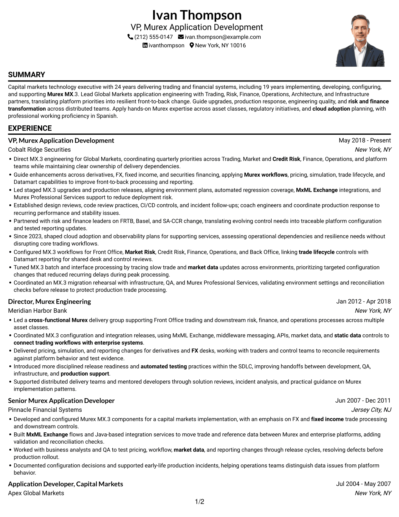 Resume example — page 1