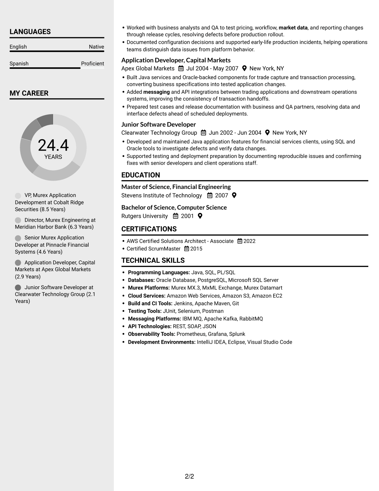 Resume example — page 2