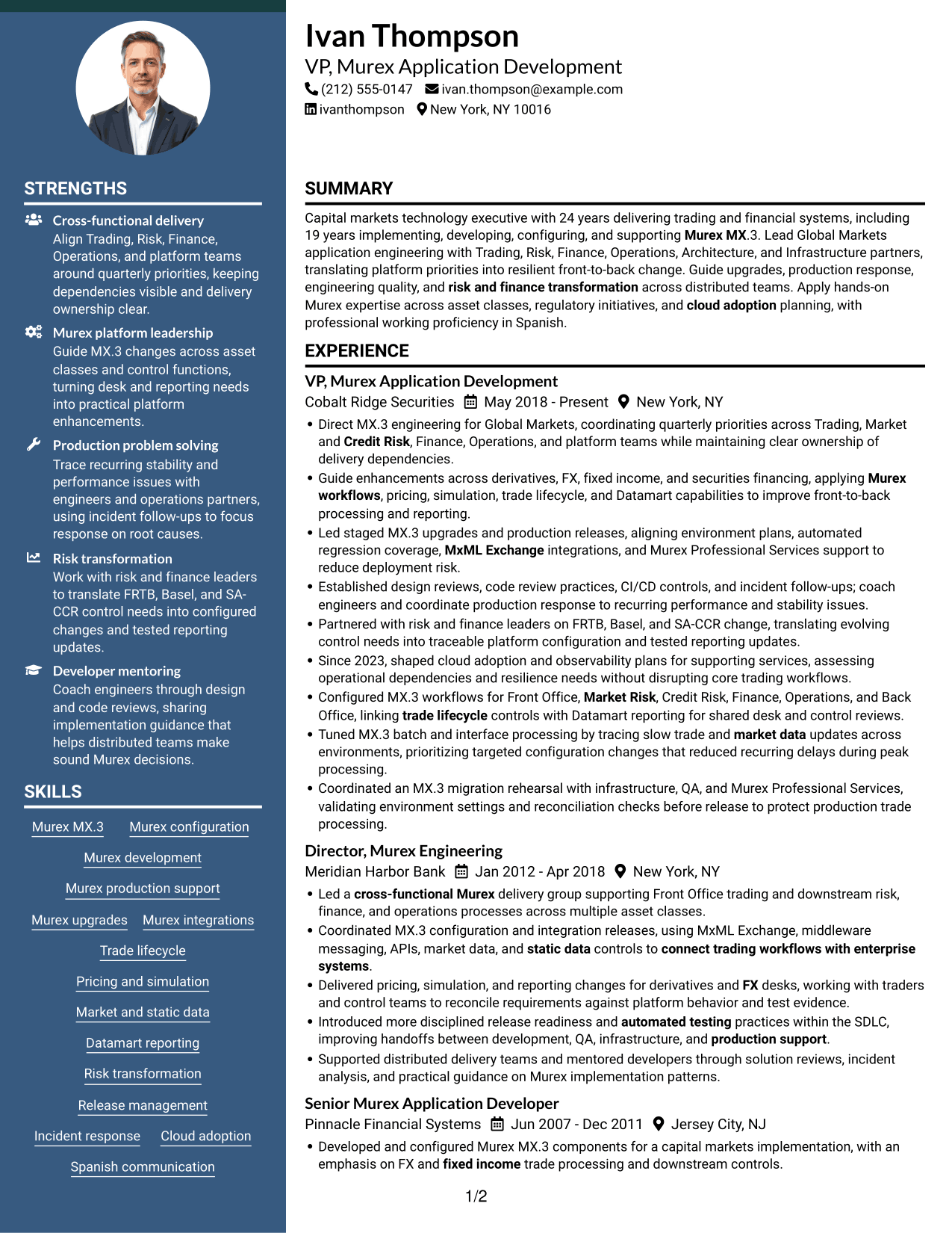 Resume example — page 1