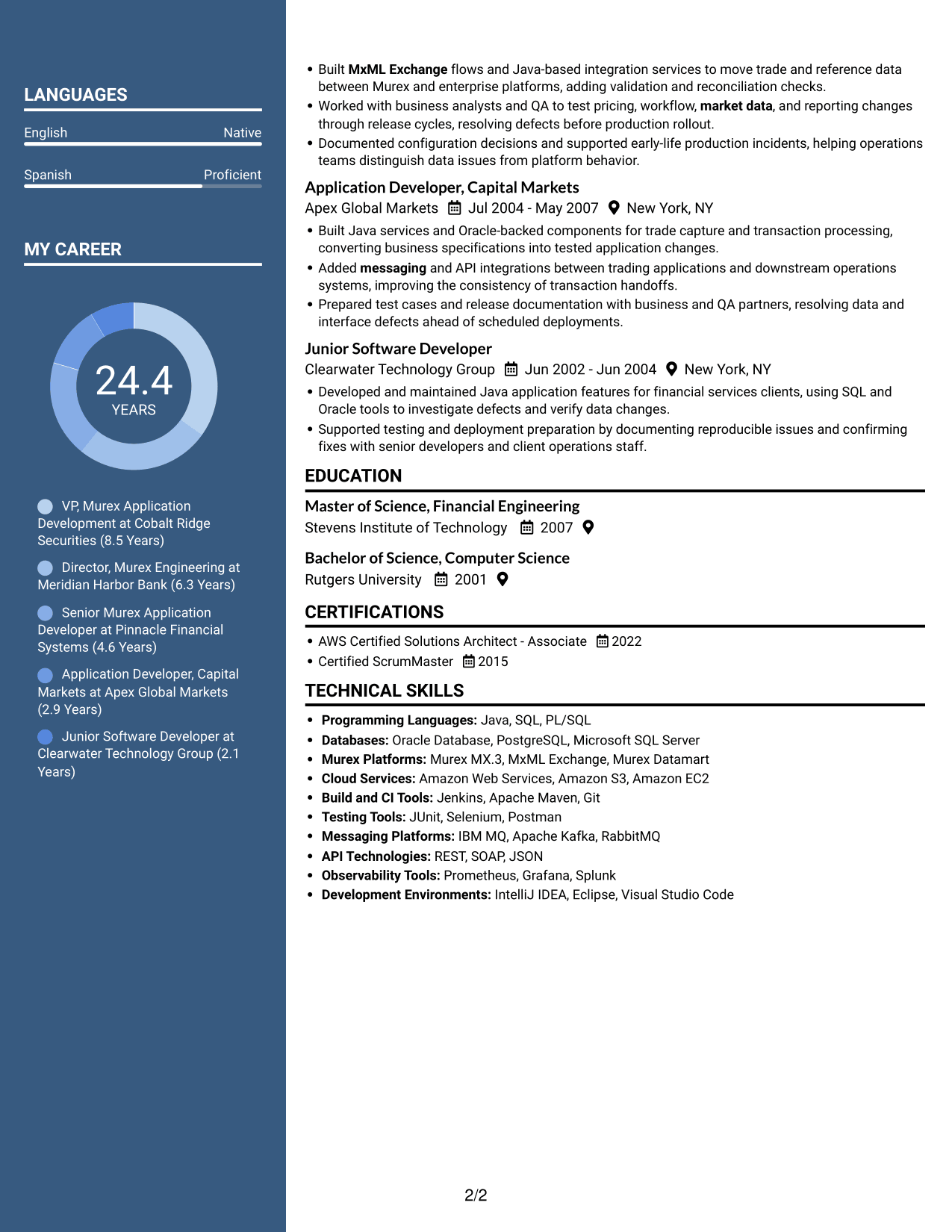 Resume example — page 2