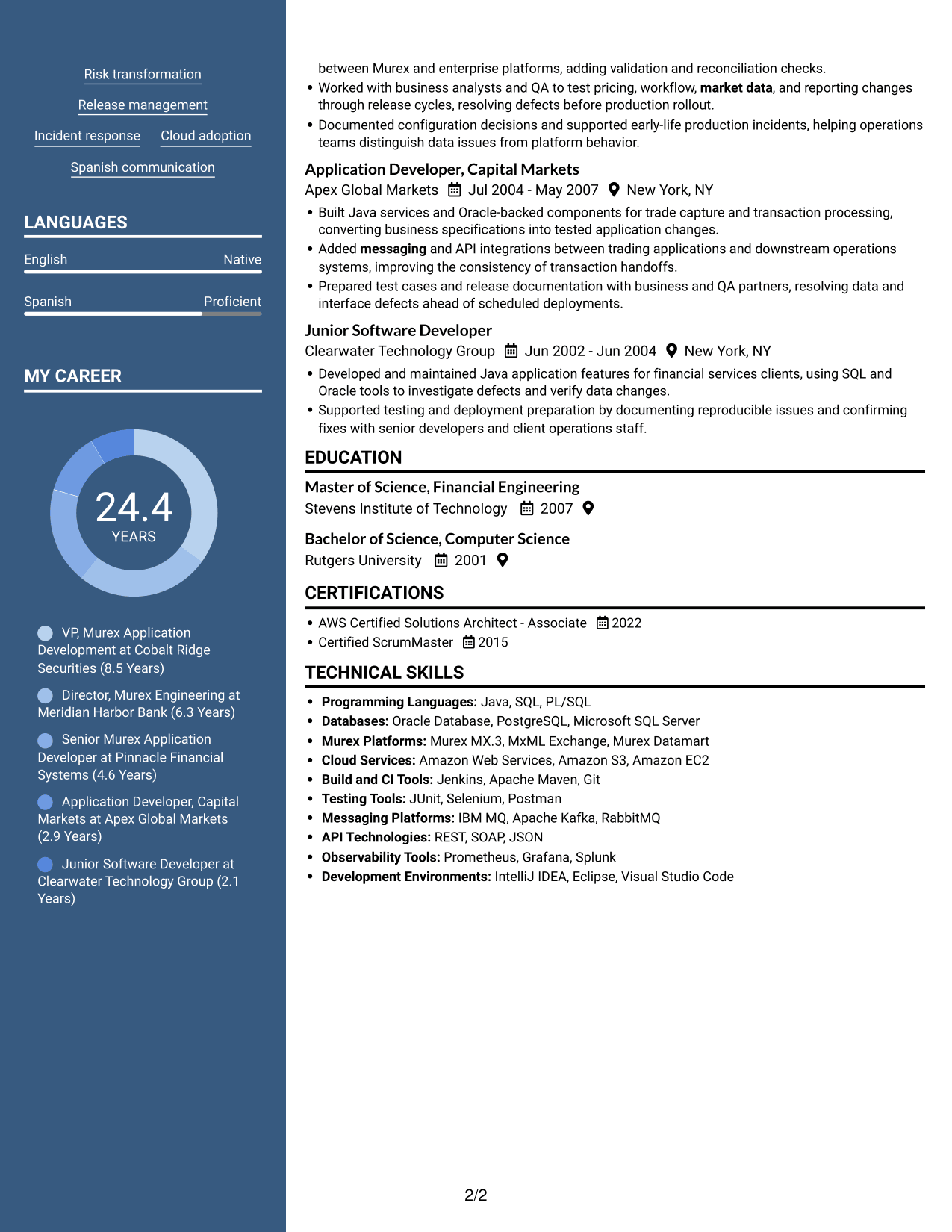 Resume example — page 2
