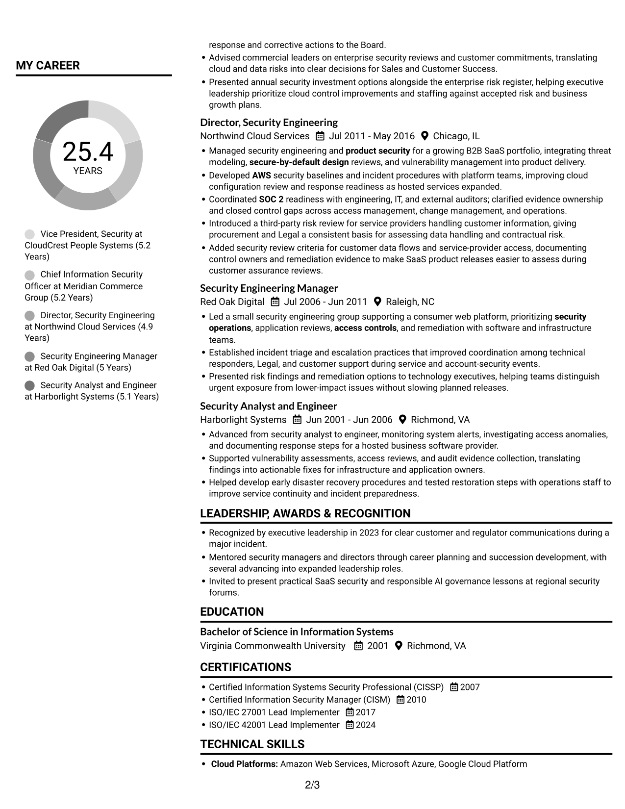 Resume example — page 2
