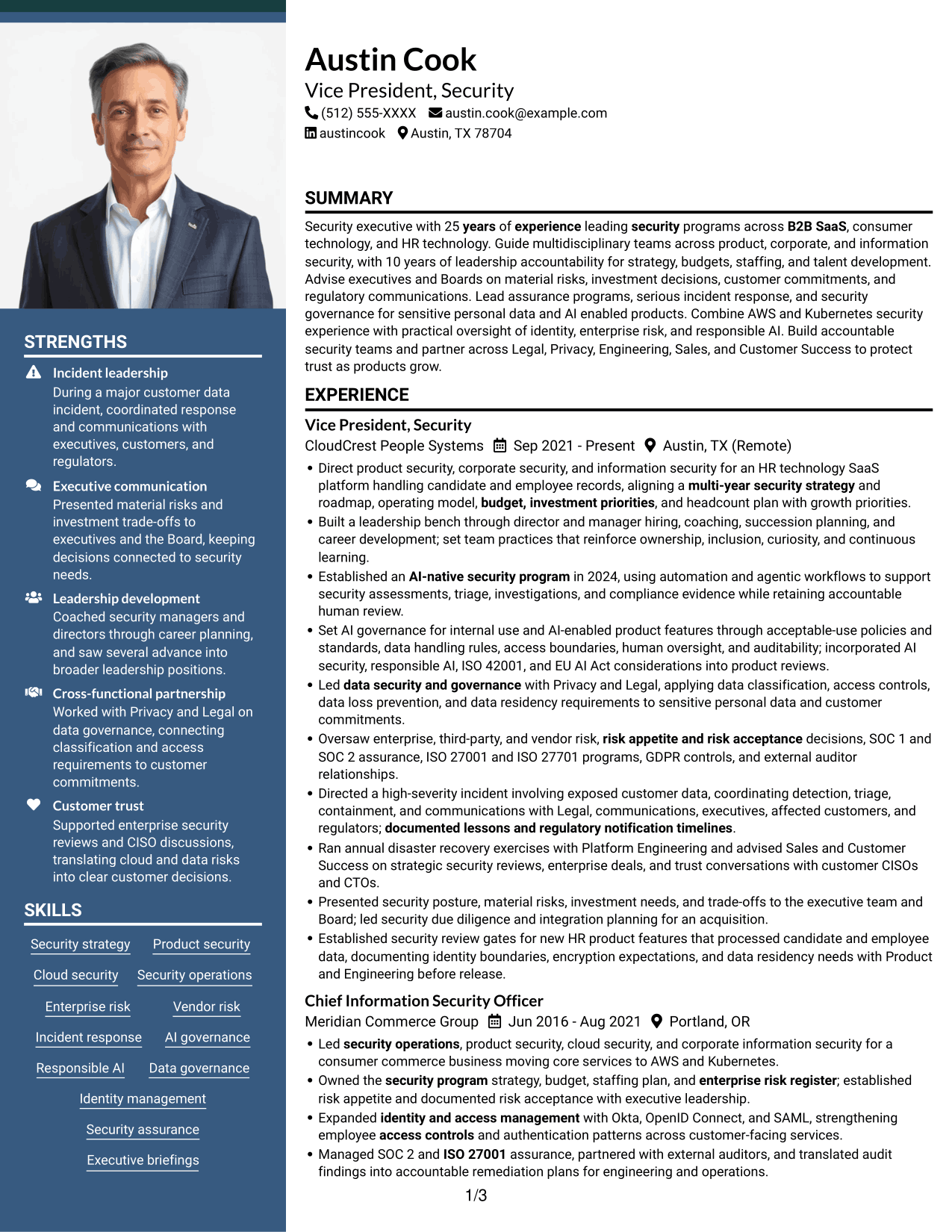 Resume example — page 1