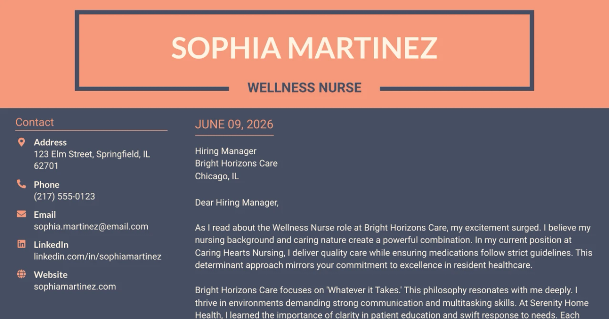 30+ Wellness Nurse Cover Letter Templates with Example 2026
