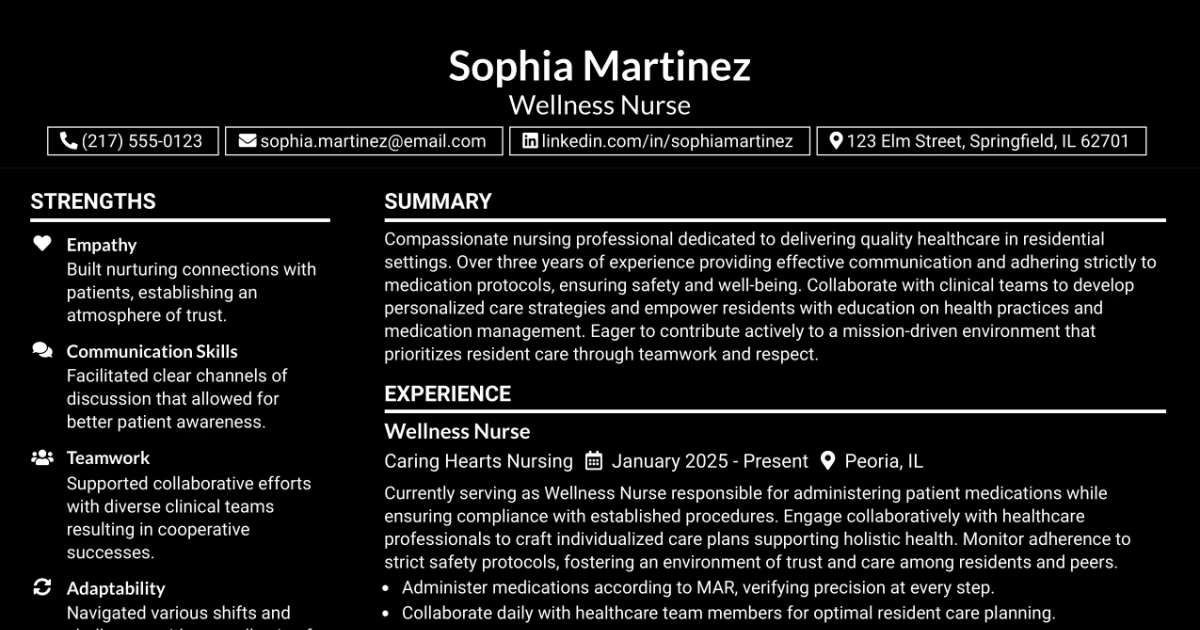 33 Wellness Nurse Resume Templates with Example 2026 (ATS-Optimized)