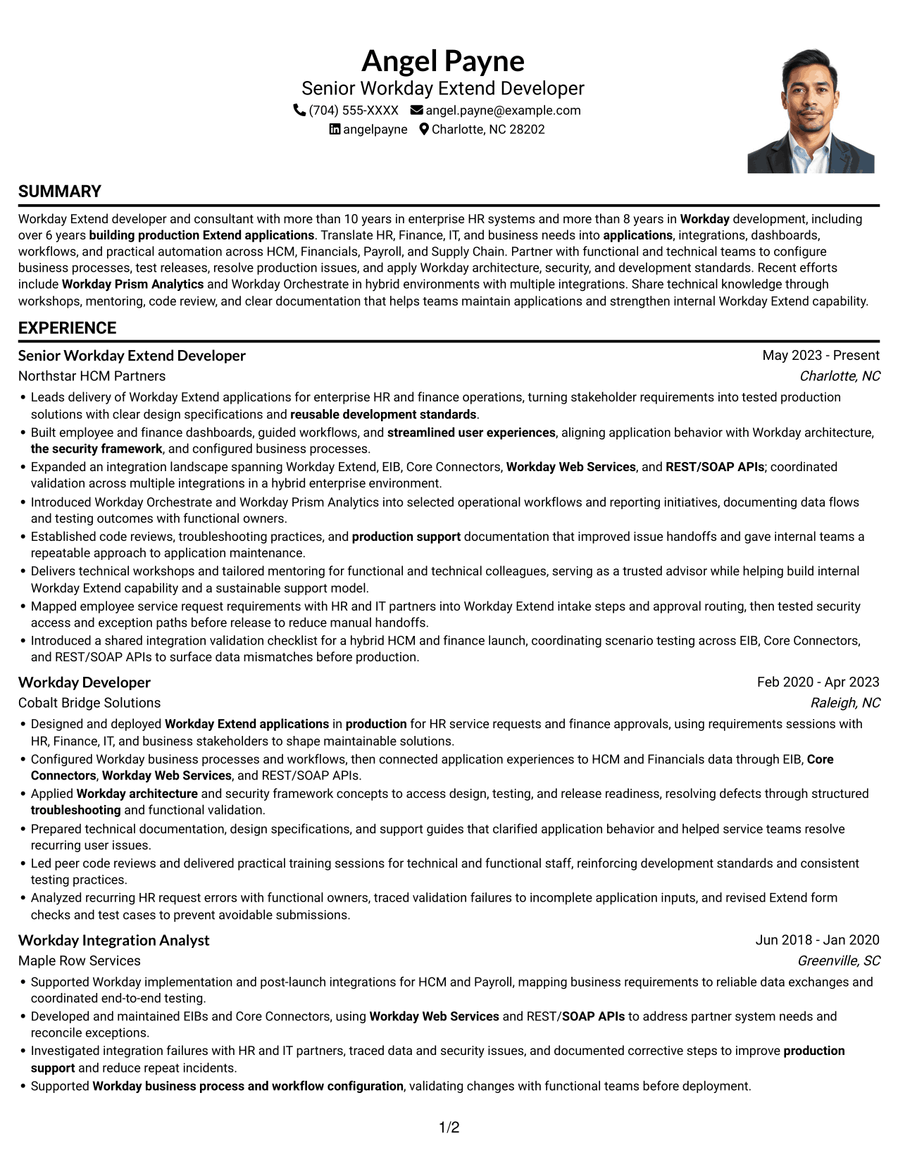 Resume example — page 1